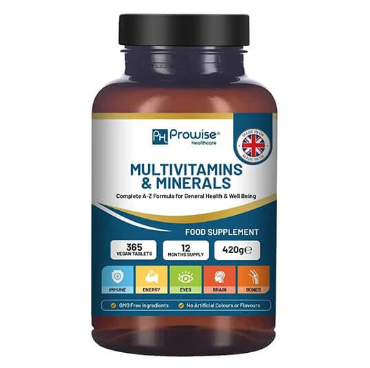 A-Z Multivitamins & Minerals l 365 Vegan Multivitamin Tablets l Multivitamin Tablets for Men and Women with 26 Essential / Active Vitamins & Minerals Refurbished - Prowise Healthcare refurbished available on Cerqular