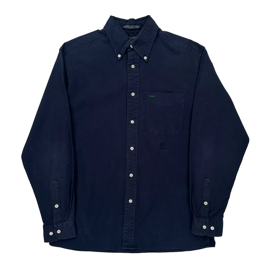 Buy Tommy Hilfiger Shirt - Medium Navy Cotton Refurbished - $44.21 Tommy Hilfiger Shirt - Medium Navy Cotton Refurbished - Thrifted (note: this is a term often used to describe second- refurbished available on Cerqular