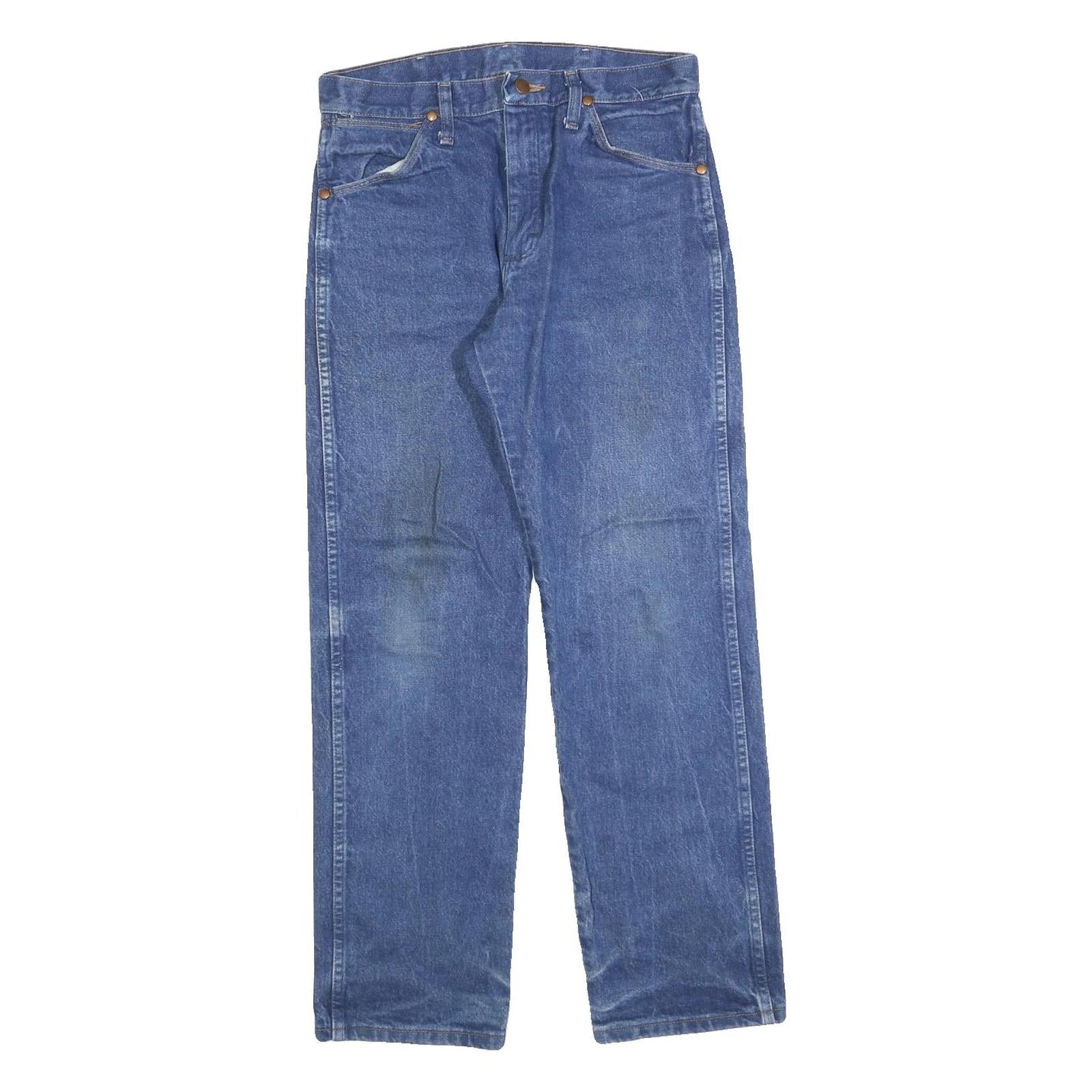 WRANGLER Mens Regular Blue Denim Classic Jeans W29 L30 Light Cotton Blend Zip Refurbished - N/A refurbished available on Cerqular
