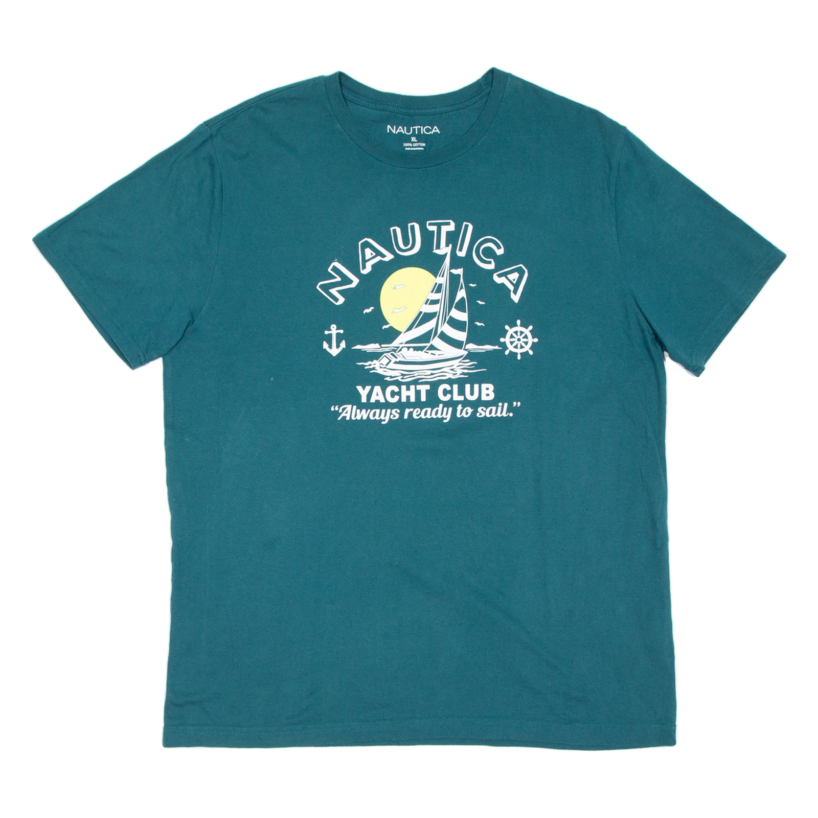 NAUTICA Mens T-Shirt Green XL Refurbished - N/A refurbished available on Cerqular
