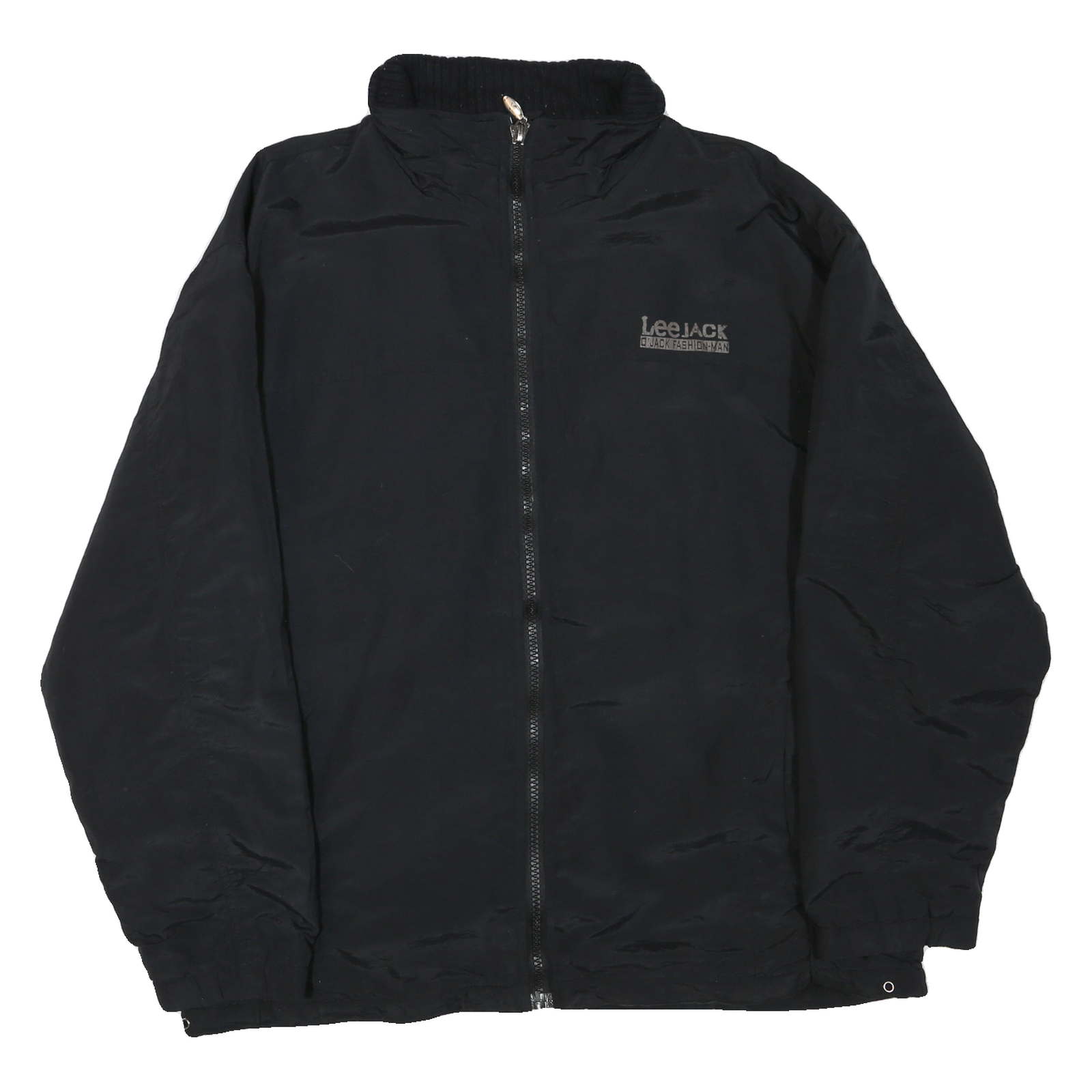 LEE Mens Black Jacket XL Polyester Blend Zip Plain Casual Lightweight Outerwear Refurbished - N/A refurbished available on Cerqular
