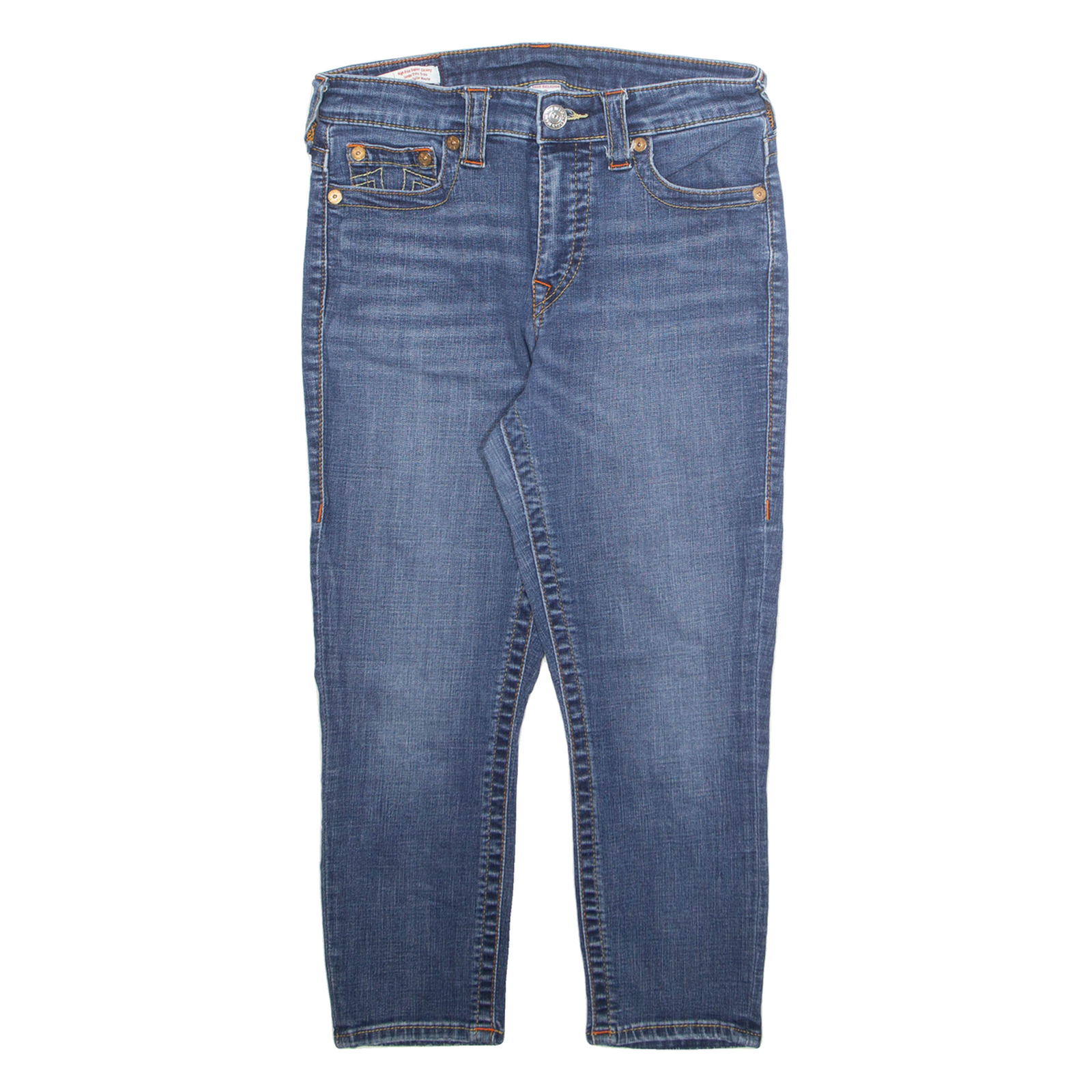 TRUE RELIGION Womens Jeans Blue Regular Skinny Stone Wash W28 L22 Refurbished - N/A refurbished available on Cerqular