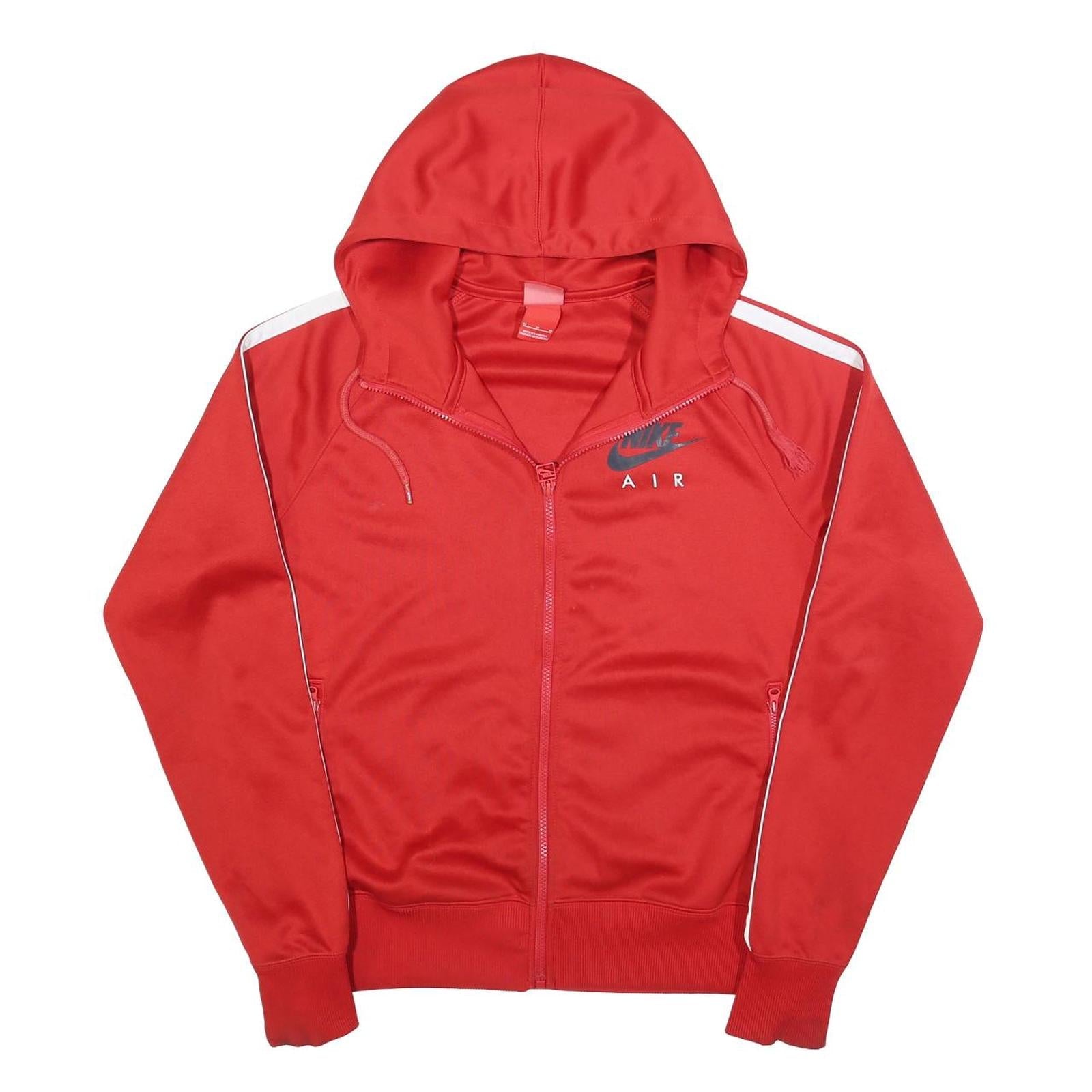 NIKE Mens Red Air Zip Hoodie Jacket M Polyester Blend Plain Sportswear Refurbished - N/A refurbished available on Cerqular