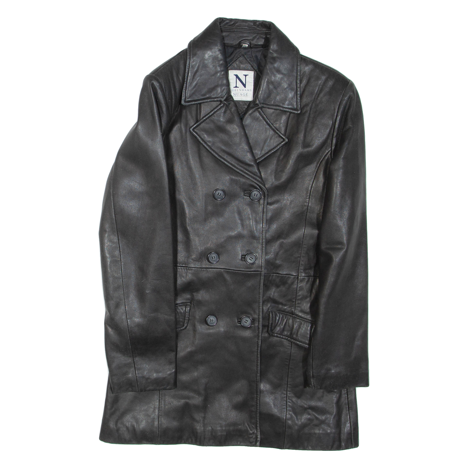 DEBENHAMS NUAGE Womens Jacket Black Leather M Refurbished - N/A refurbished available on Cerqular