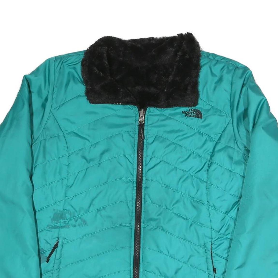 THE NORTH FACE Womens Blue & Black Outdoor Jacket L Polyester Blend Woven Plain Refurbished - N/A refurbished available on Cerqular