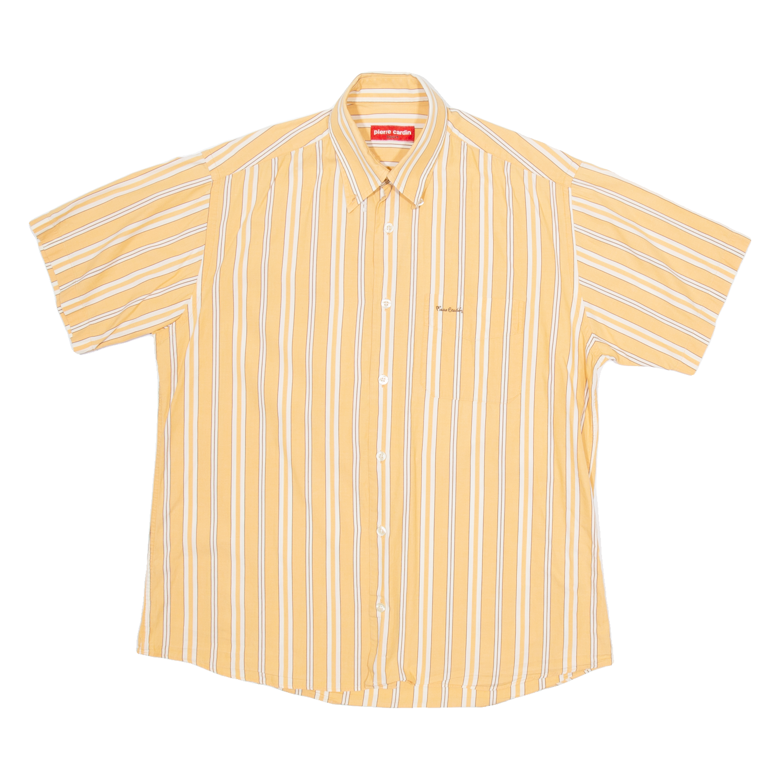 PIERRE CARDIN Mens Shirt Orange Striped M Refurbished - N/A refurbished available on Cerqular