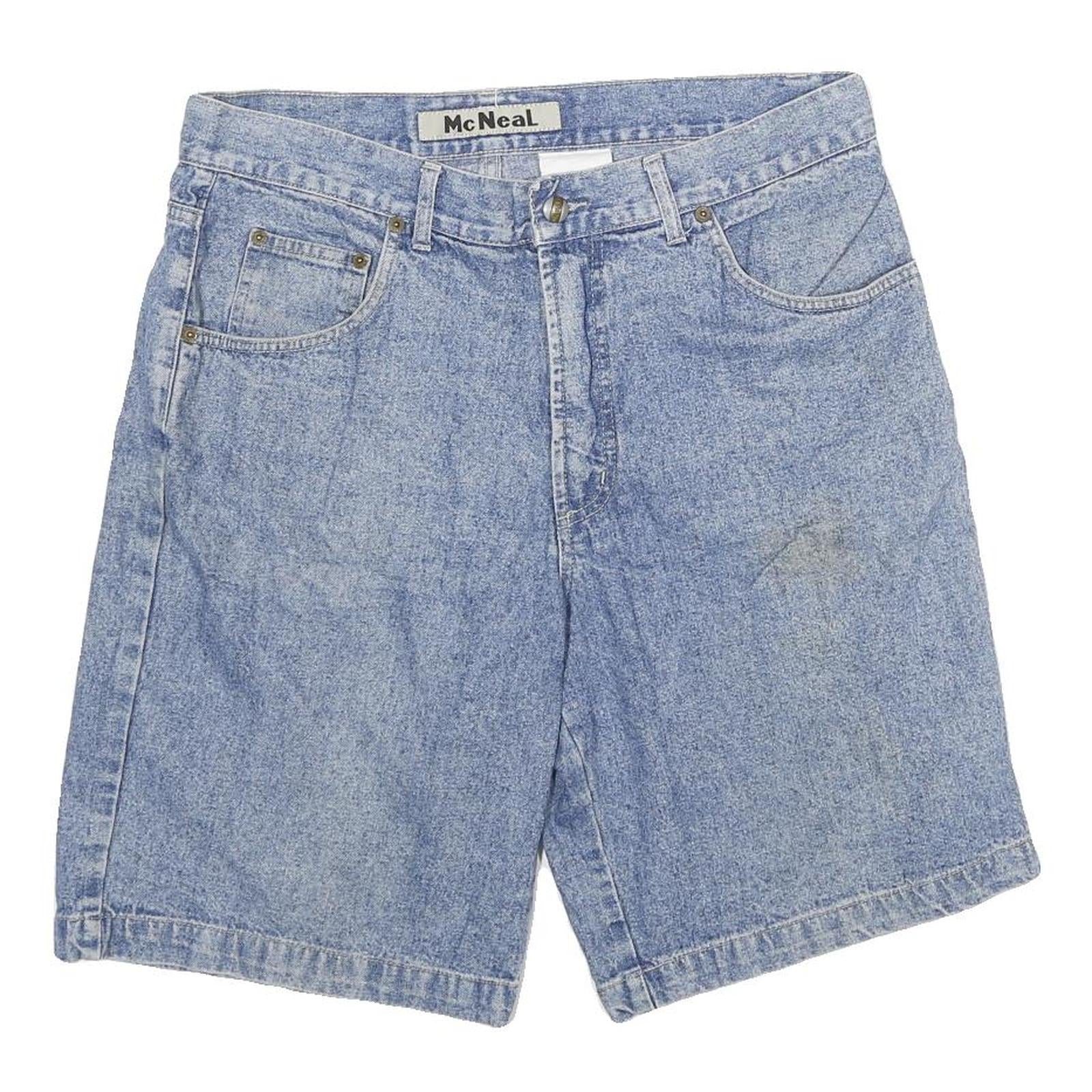MCNEAL Mens Shorts Blue Denim XL W34 Cotton Blend Casual Classic Fit Refurbished - N/A refurbished available on Cerqular