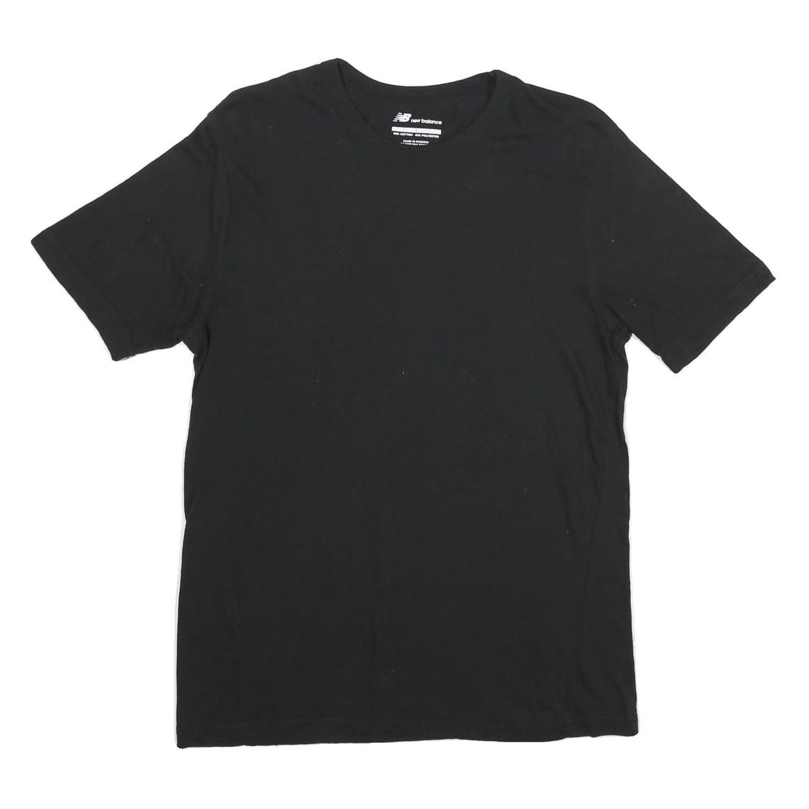 Buy NEW BALANCE Mens Black Cotton Blend T-Shirt L Short Sleeve Crew Neck Plain Refurbished - $33.79 NEW BALANCE Mens Black Cotton Blend T-Shirt L Short Sleeve Crew Neck Plain Refurbished - N/A refurbished available on Cerqular