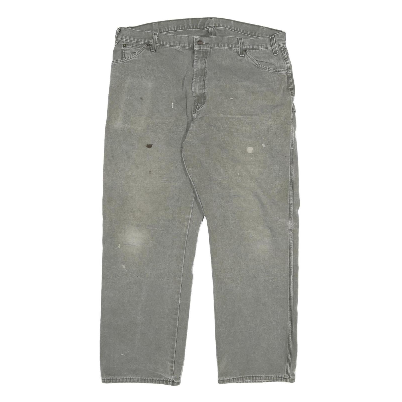 DICKIES Mens Regular Fit Workwear Grey Denim Jeans W42 L32 Cotton Blend Zip Refurbished - N/A refurbished available on Cerqular