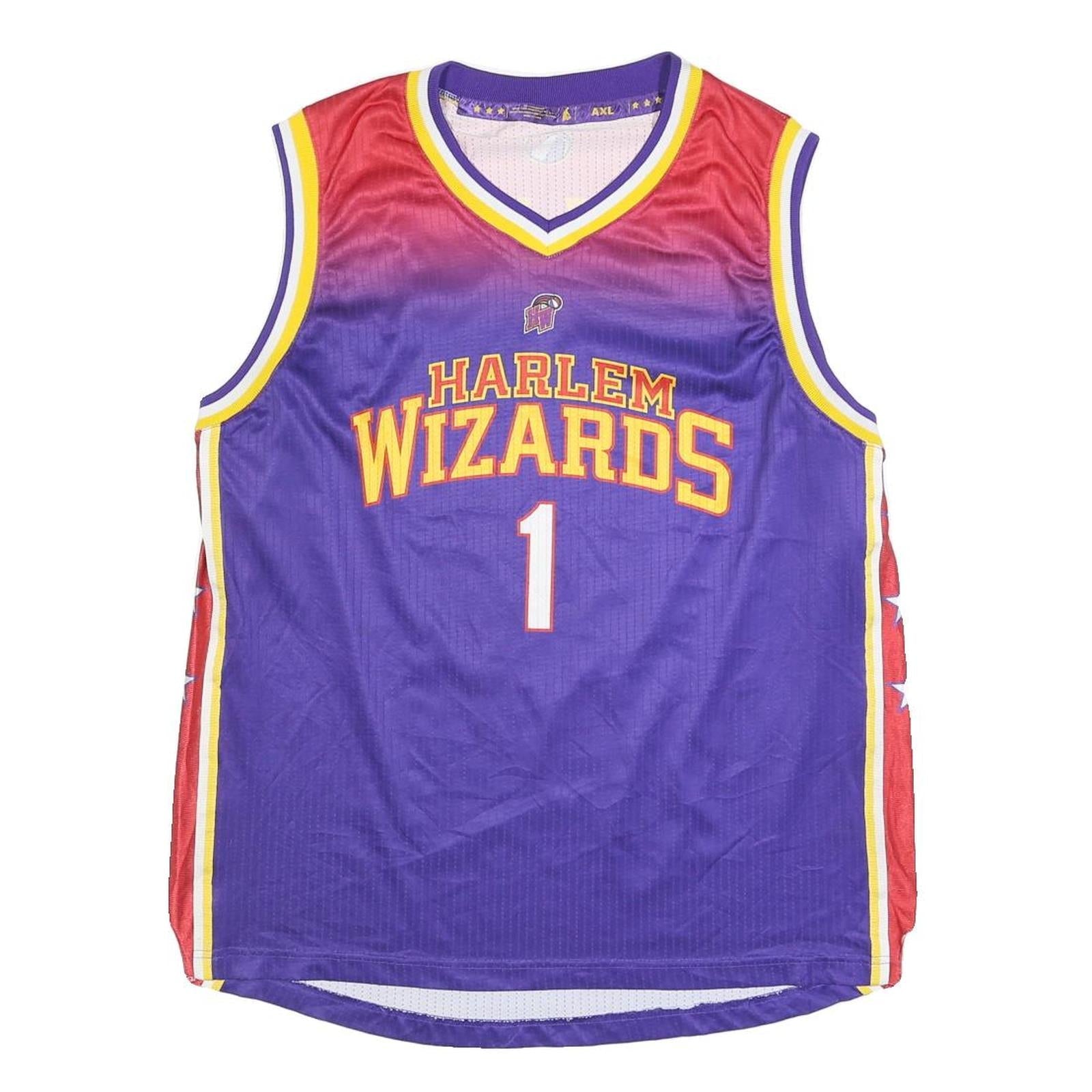 Buy Mens Purple & Red Harlem Wizards Basketball Jersey XL Sleeveless V-Neck Sports Refurbished - $42.89 Mens Purple & Red Harlem Wizards Basketball Jersey XL Sleeveless V-Neck Sports Refurbished - N/A refurbished available on Cerqular