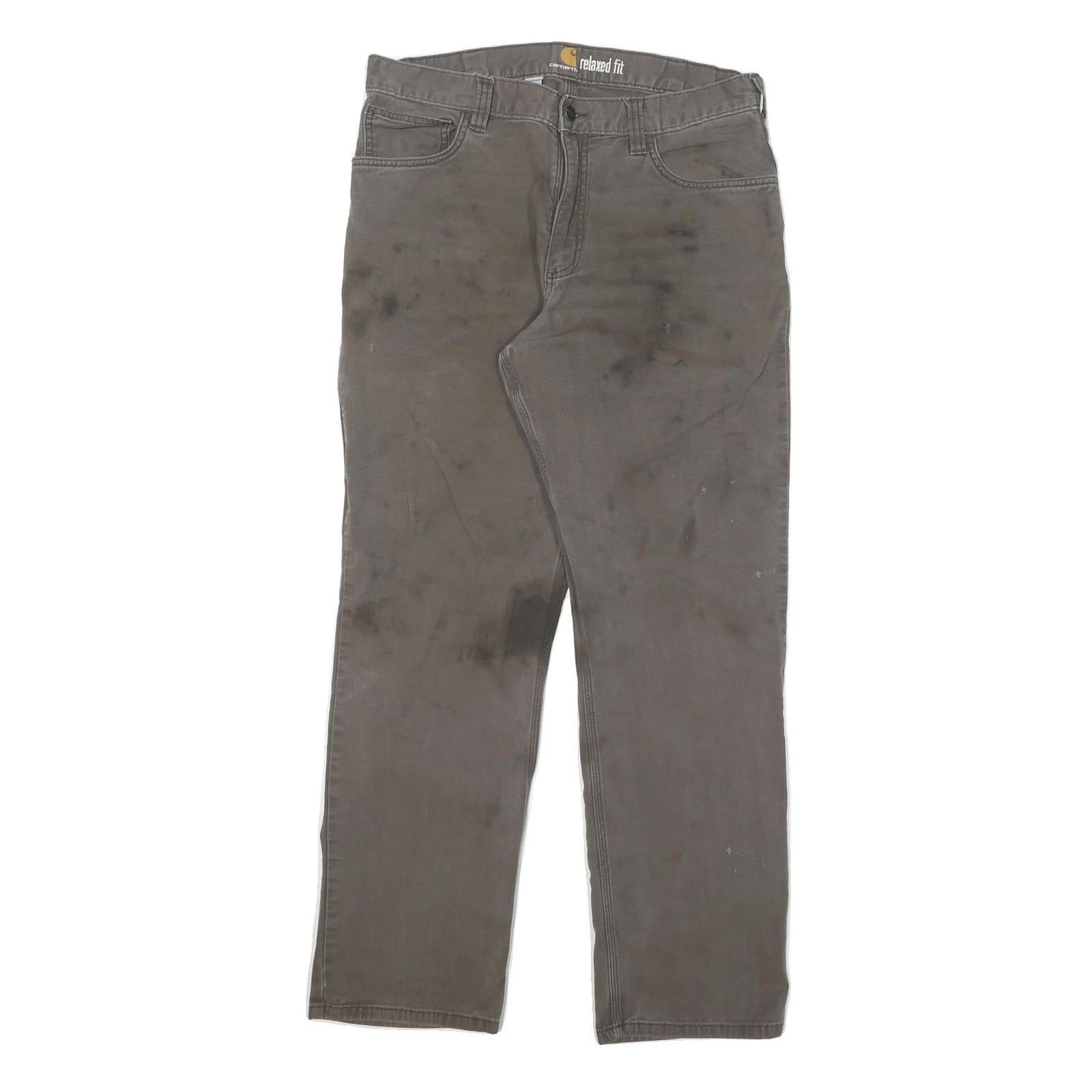 CARHARTT Mens Cotton Blend Relaxed Fit Straight Leg Trousers W32 L29 Workwear Refurbished - N/A refurbished available on Cerqular