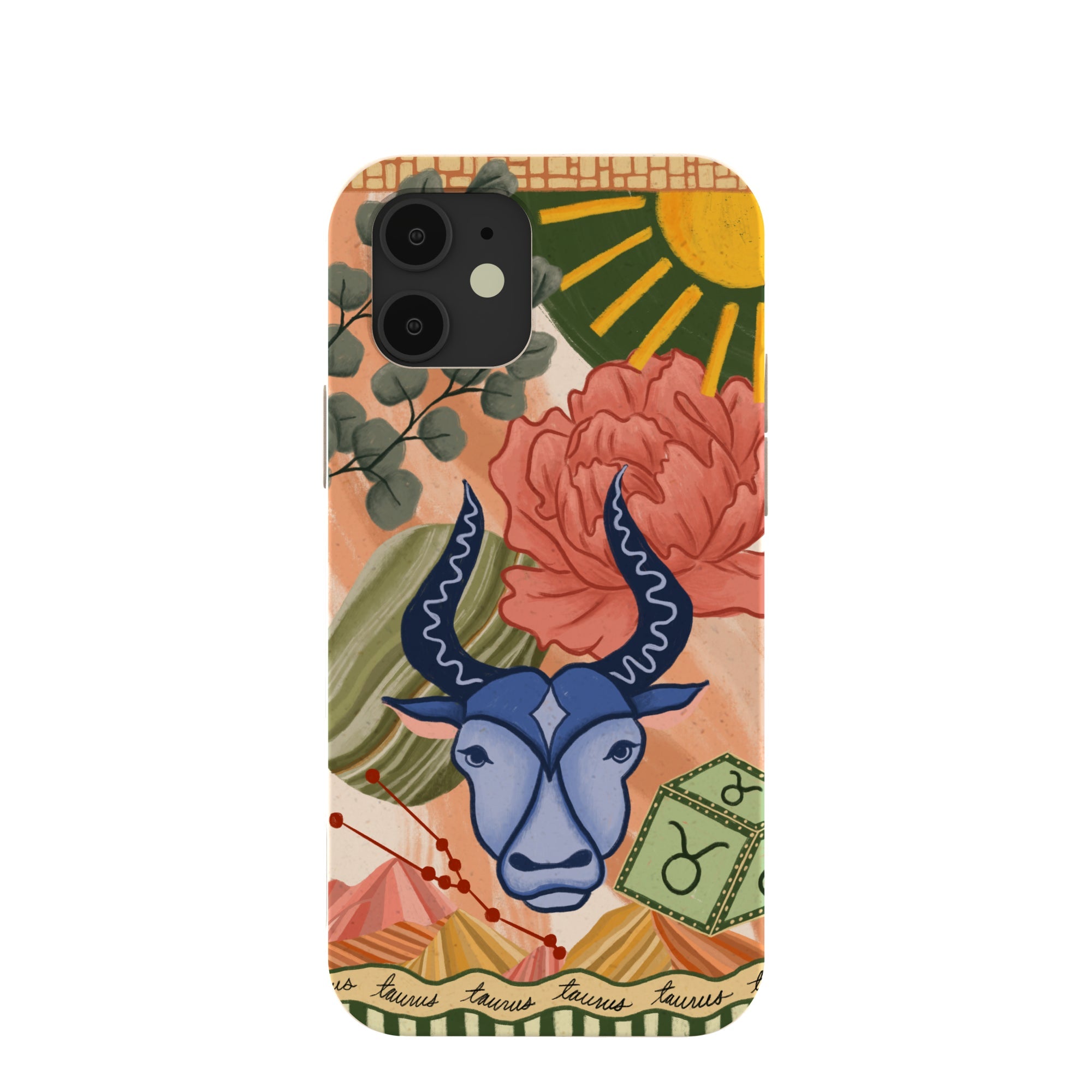 Seashell Taurus Bull iPhone 12/ iPhone 12 Pro Case Refurbished - Pela Case refurbished available on Cerqular
