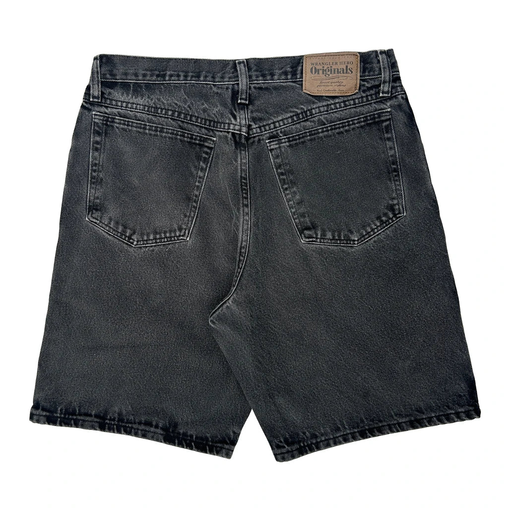 Wrangler Denim Shorts - 32W 9L Grey Cotton Refurbished - Thrifted (note: this is a term often used to describe second- refurbished available on Cerqular