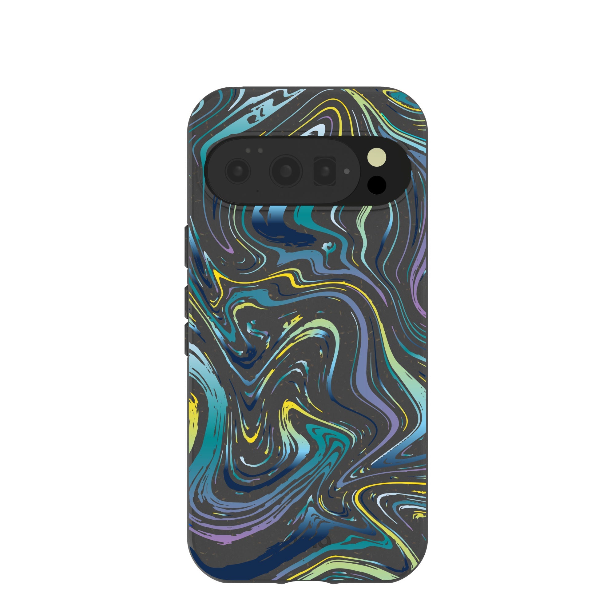 Black Space Waves Google Pixel 10/10 Pro Case | PixelSnap Compatibility: With PixelSnap Refurbished - Pela Case refurbished available on Cerqular