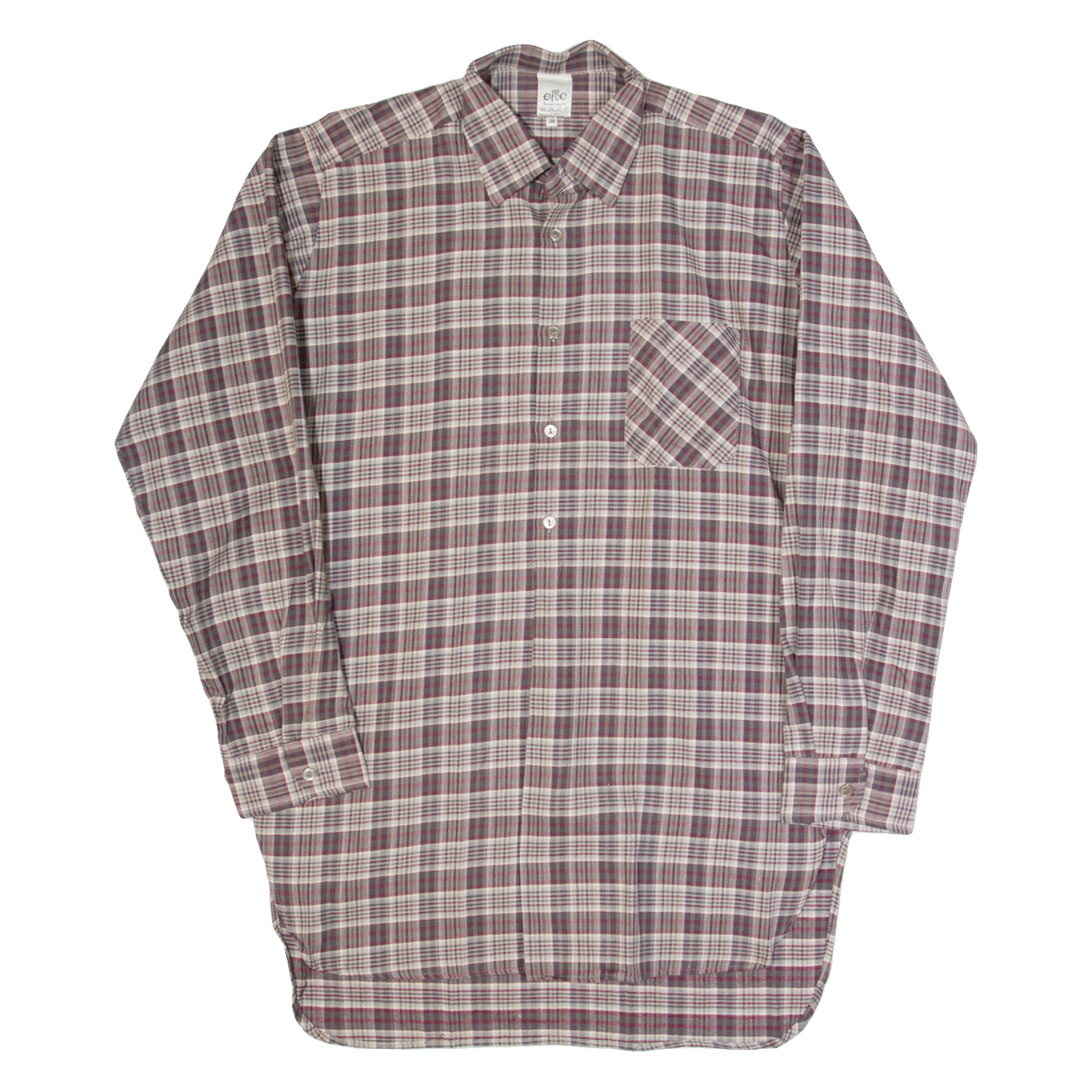 EFBE Mens Shirt Brown 90s Check Long Sleeve L Refurbished - N/A refurbished available on Cerqular