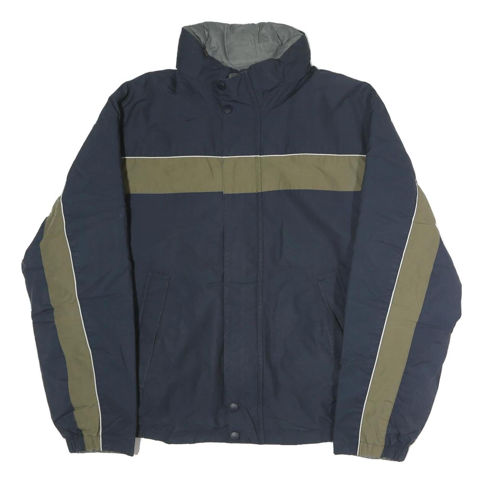 NAUTICA Mens Navy & Olive Jacket L Polyester Zip Casual Outerwear Refurbished - N/A refurbished available on Cerqular