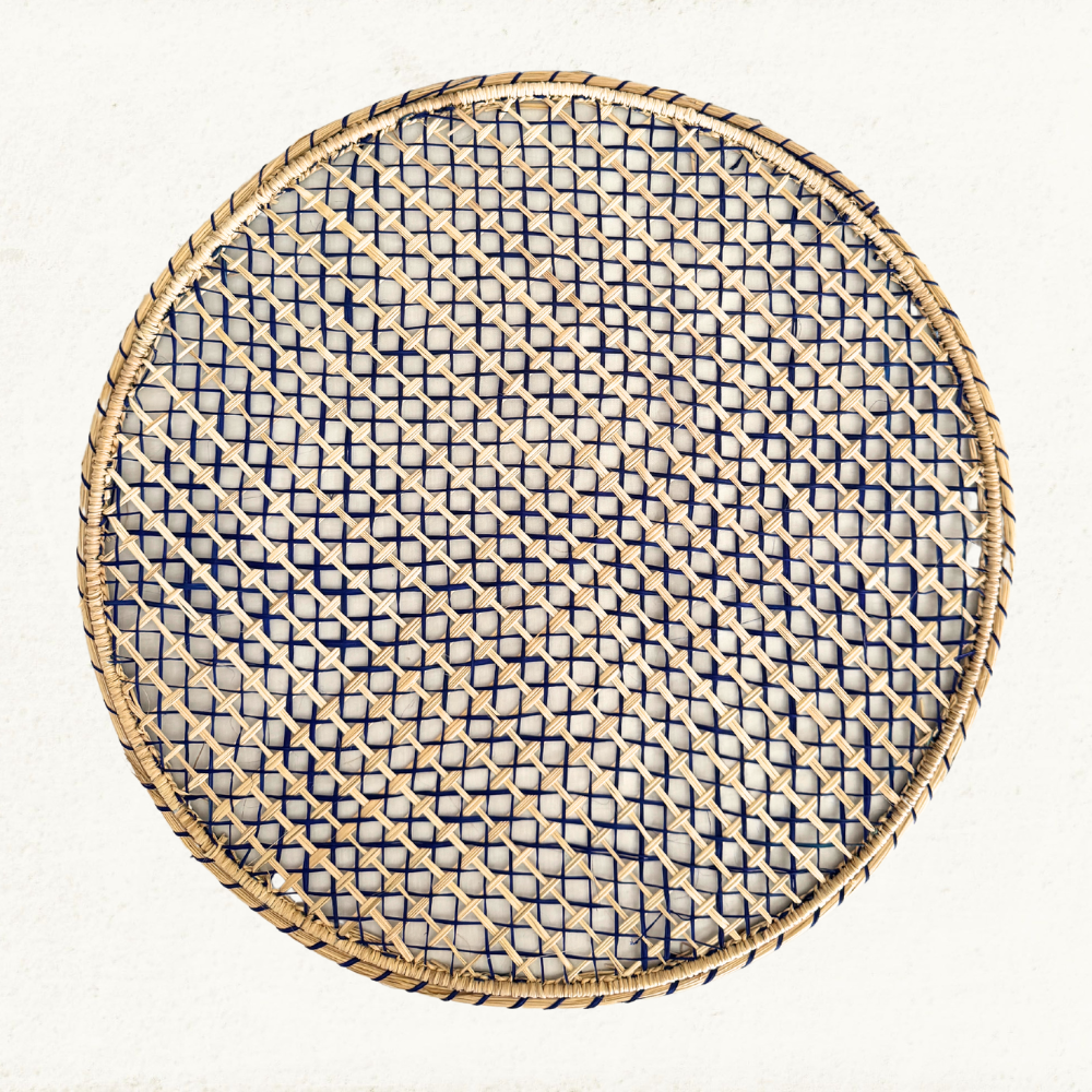 Scandinavian Placemat - Handmade Iraca Palm Placemat | Color: Coral Reef Refurbished - Apalma Handmade refurbished available on Cerqular