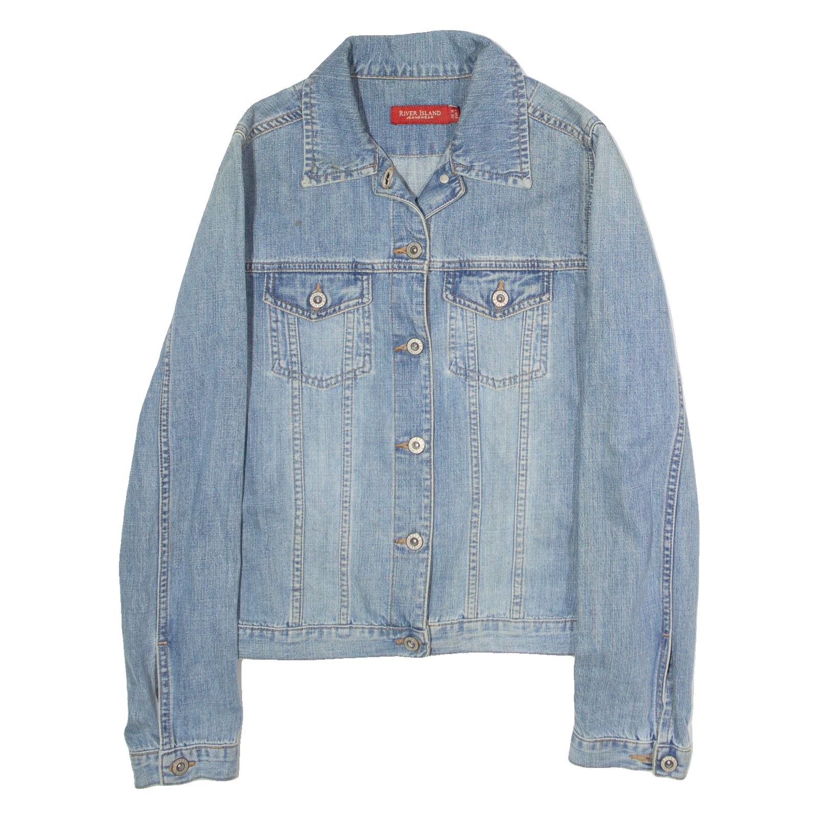 RIVER ISLAND Womens Denim Jacket Blue M Refurbished - N/A refurbished available on Cerqular