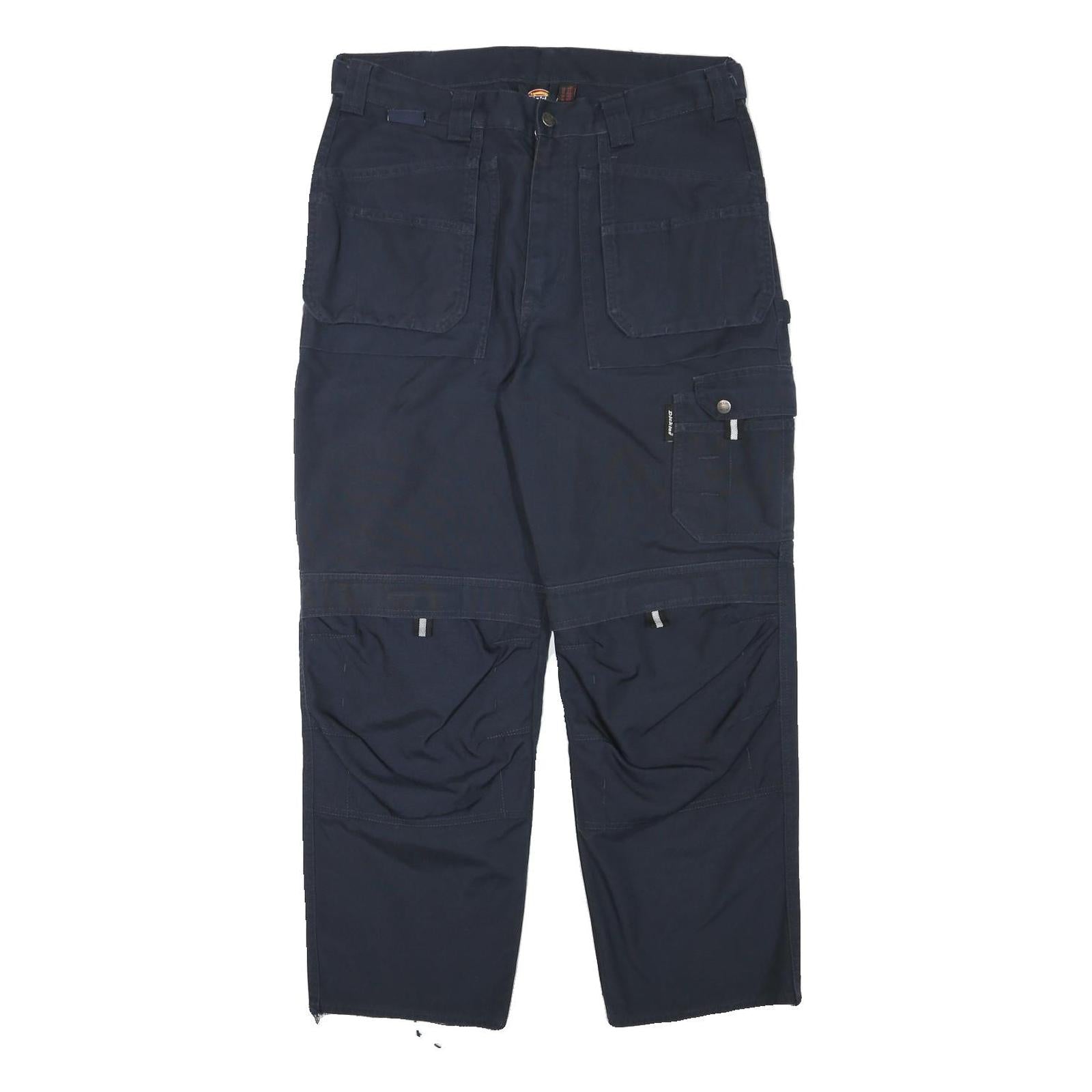 DICKIES Mens Cotton Blend Navy Relaxed Straight Trousers W34 L29 Workwear Cargo Refurbished - N/A refurbished available on Cerqular