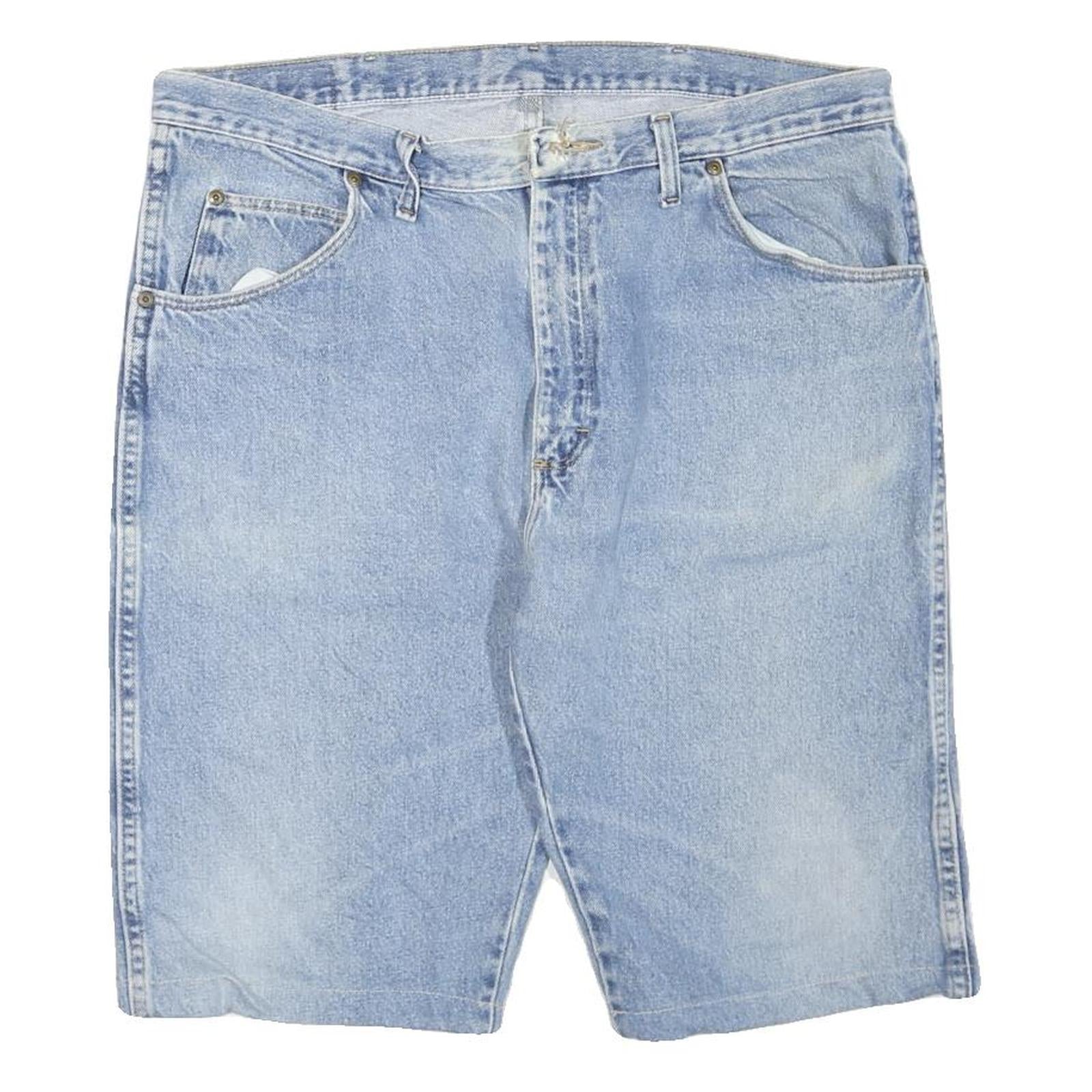 WRANGLER Womens Denim Casual Blue Shorts Size L W38 Relaxed Fit Premium Style Refurbished - N/A refurbished available on Cerqular