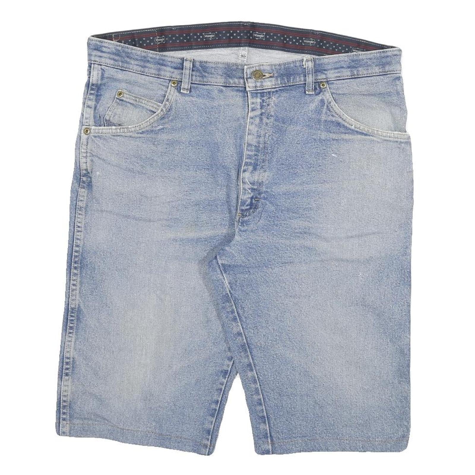 WRANGLER Mens Shorts Blue Casual Denim 2XL W36 Cotton Blend Relaxed Fit Refurbished - N/A refurbished available on Cerqular