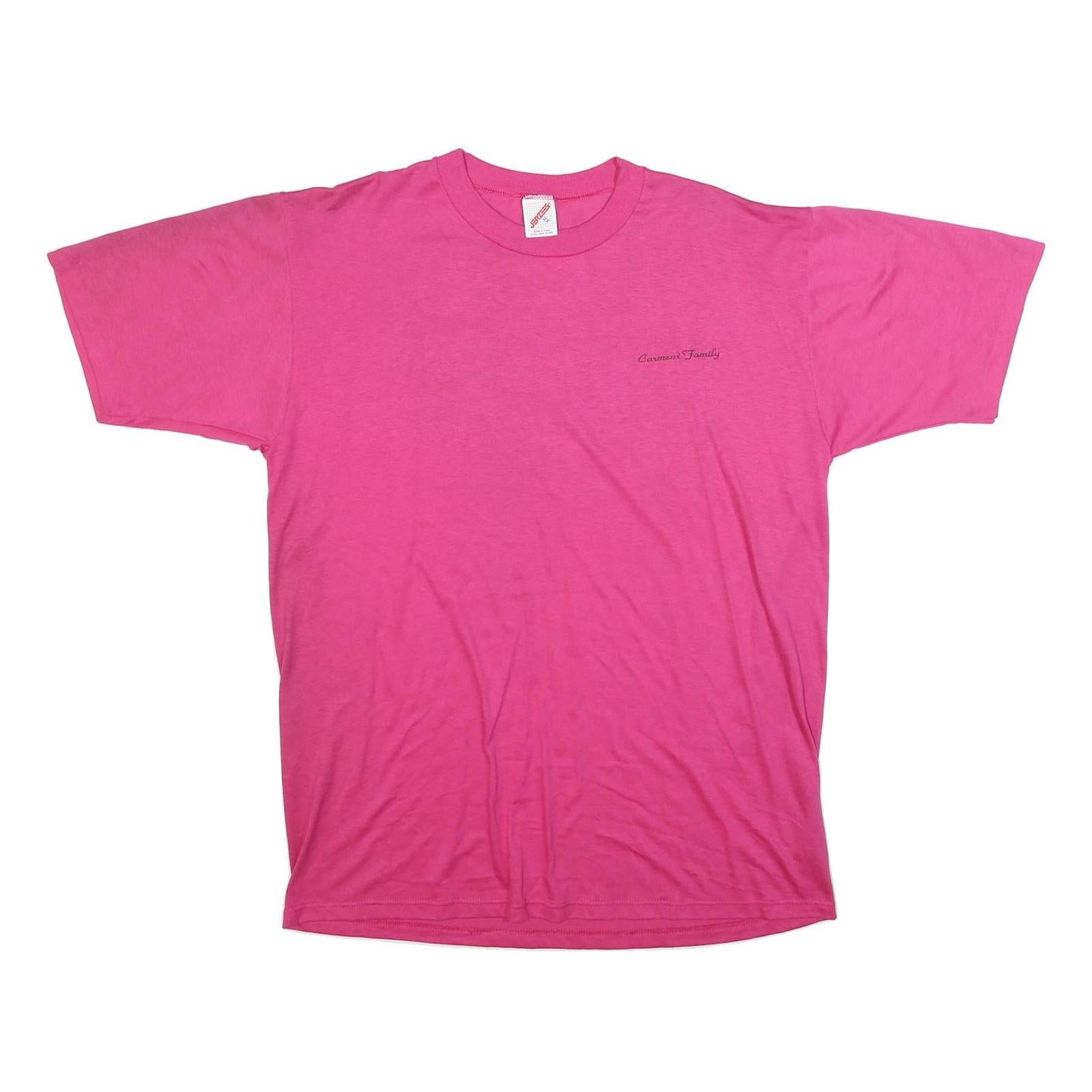 JERZEES Mens Pink XL Graphic T-Shirt Short Sleeve Crew Neck Family Reunion Refurbished - N/A refurbished available on Cerqular