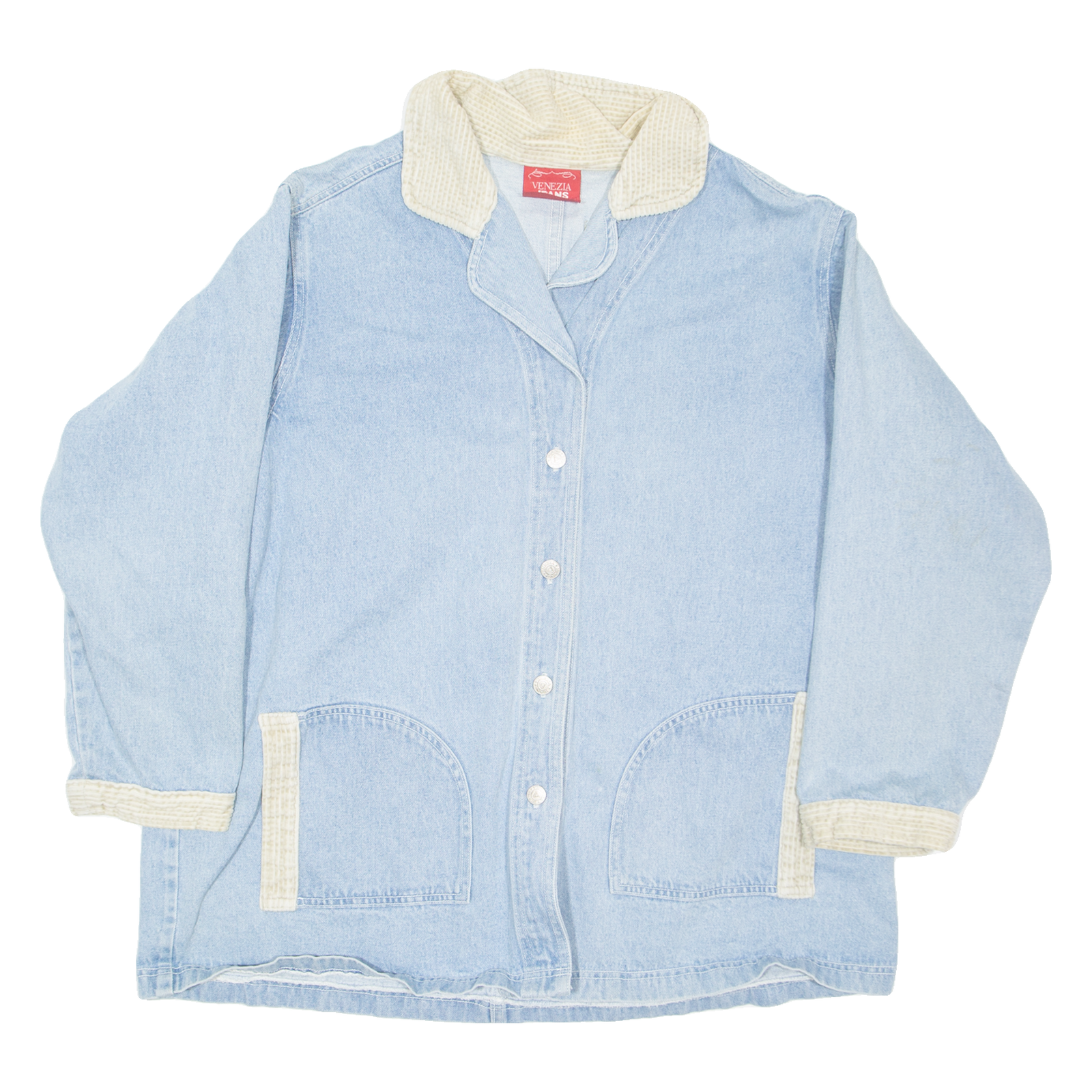 VENEZIA JEANS Womens Denim Jacket Blue L Refurbished - N/A refurbished available on Cerqular