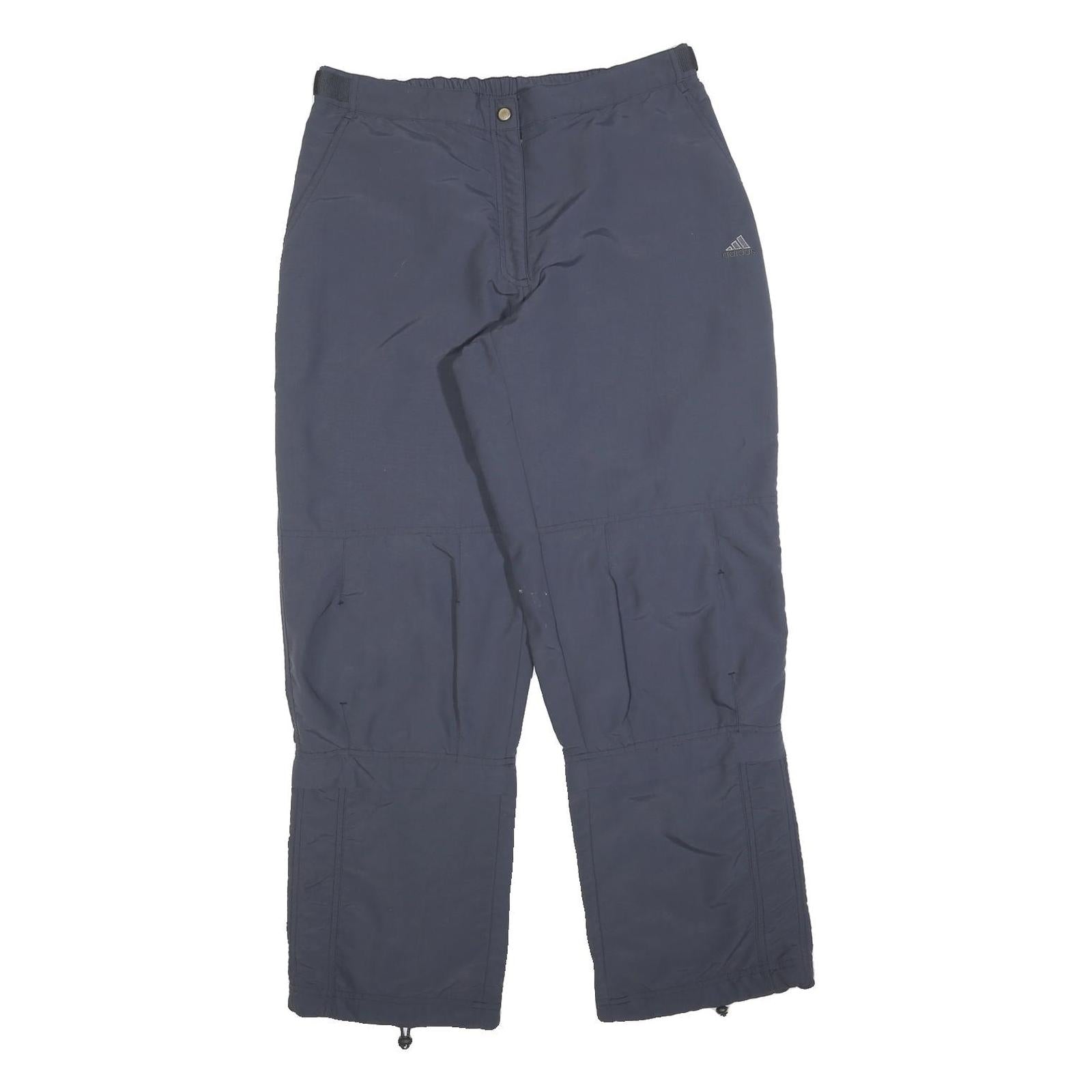 ADIDAS Womens Navy Regular Fit Polyester Blend Trousers W34 L30 Zip Closure Refurbished - N/A refurbished available on Cerqular