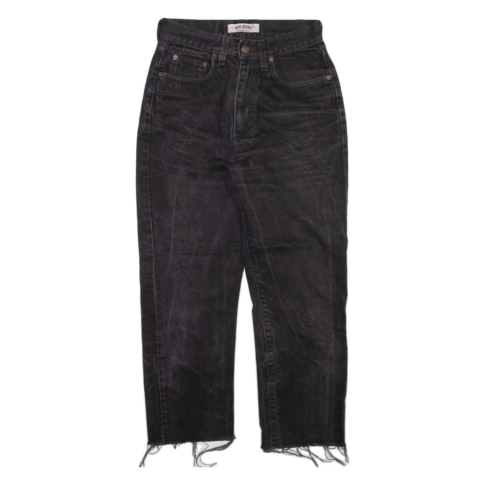 BIG STAR Womens Jeans Grey Relaxed Straight Stone Wash W26 L24 Refurbished - N/A refurbished available on Cerqular