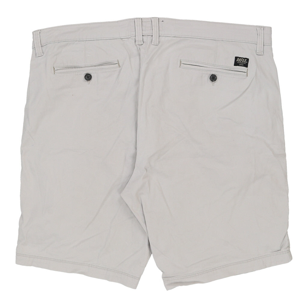Rifle Shorts - 42W 10L White Cotton Refurbished - Thrifted (note: this is a term often used to describe second- refurbished available on Cerqular