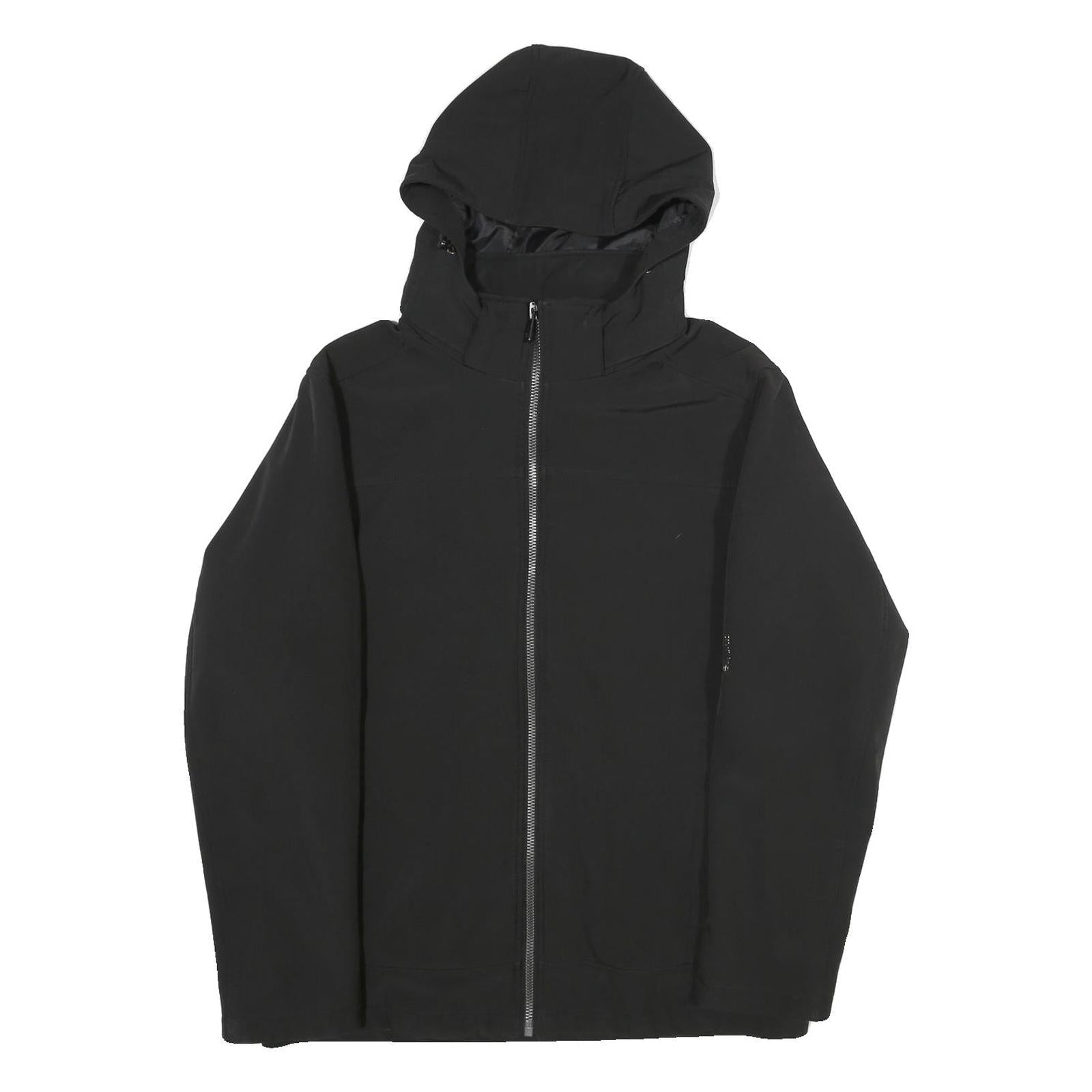 CALVIN KLEIN Mens Black Jacket S Polyester Zip Hooded Plain Casual Urban Refurbished - N/A refurbished available on Cerqular