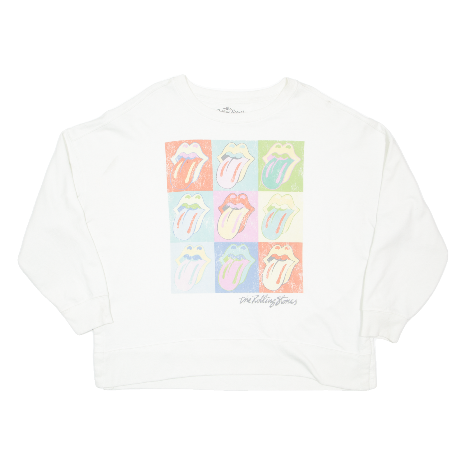 THE ROLLING STONES Womens Sweatshirt Cream XL Refurbished - N/A refurbished available on Cerqular