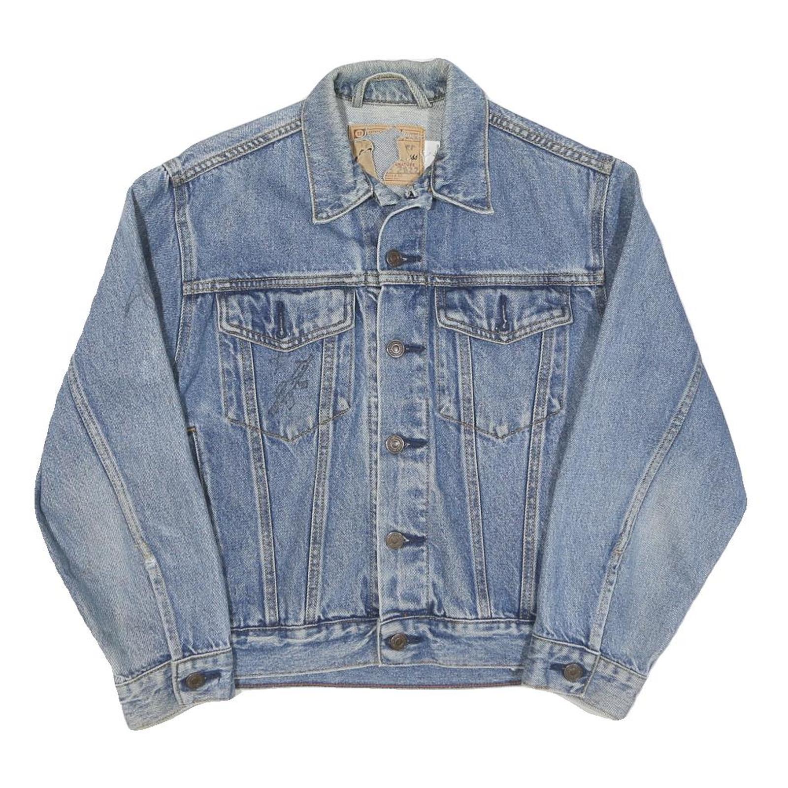 LEVI'S Womens Blue Denim Jacket M Cotton Classic Button Closure Casual Wear Refurbished - N/A refurbished available on Cerqular