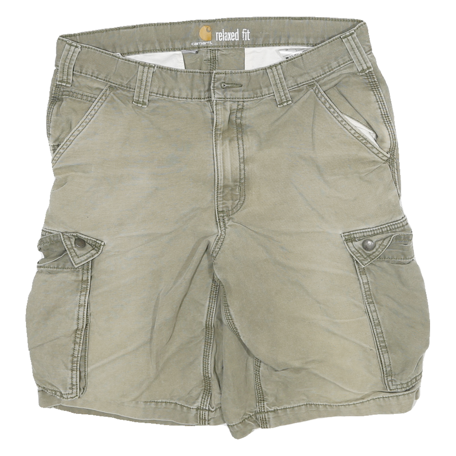 CARHARTT Mens Shorts Beige Cargo Relaxed Fit XL W32 Durable Pocketed Cotton Refurbished - N/A refurbished available on Cerqular