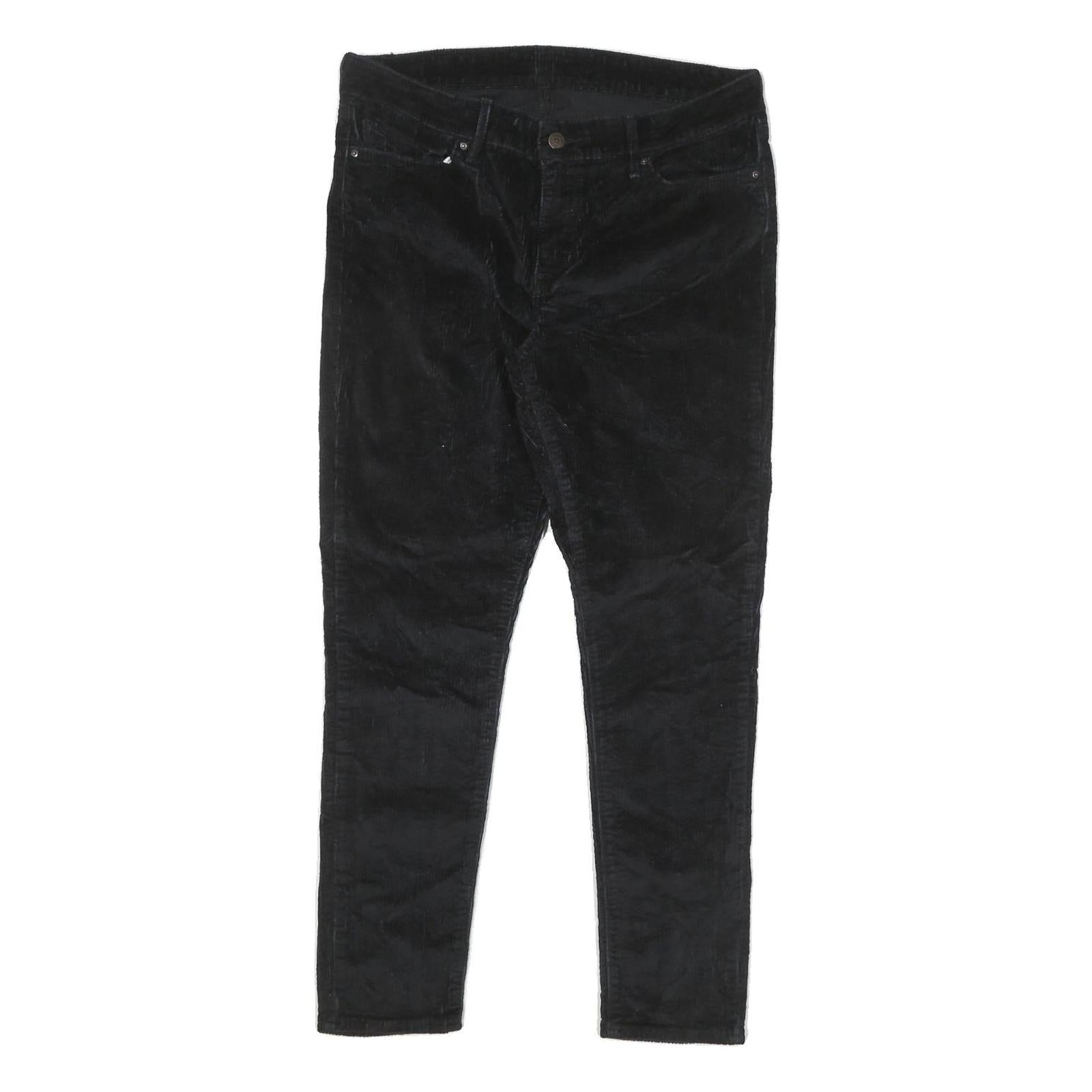 LEVI'S Womens Cotton Blend Black Slim Skinny Trousers W32 L28 Zip Closure Refurbished - N/A refurbished available on Cerqular