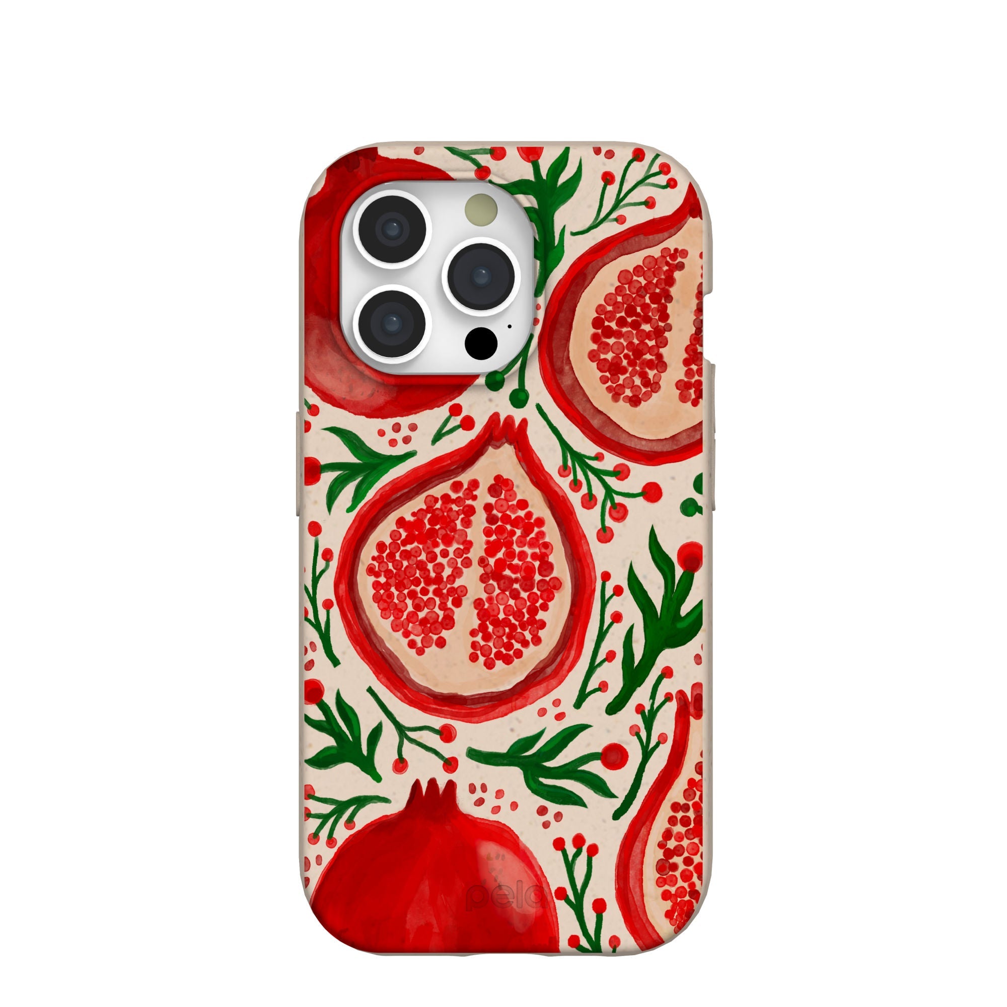 Seashell Pomegranate Cheer iPhone 15 Pro Case Refurbished - Pela Case refurbished available on Cerqular