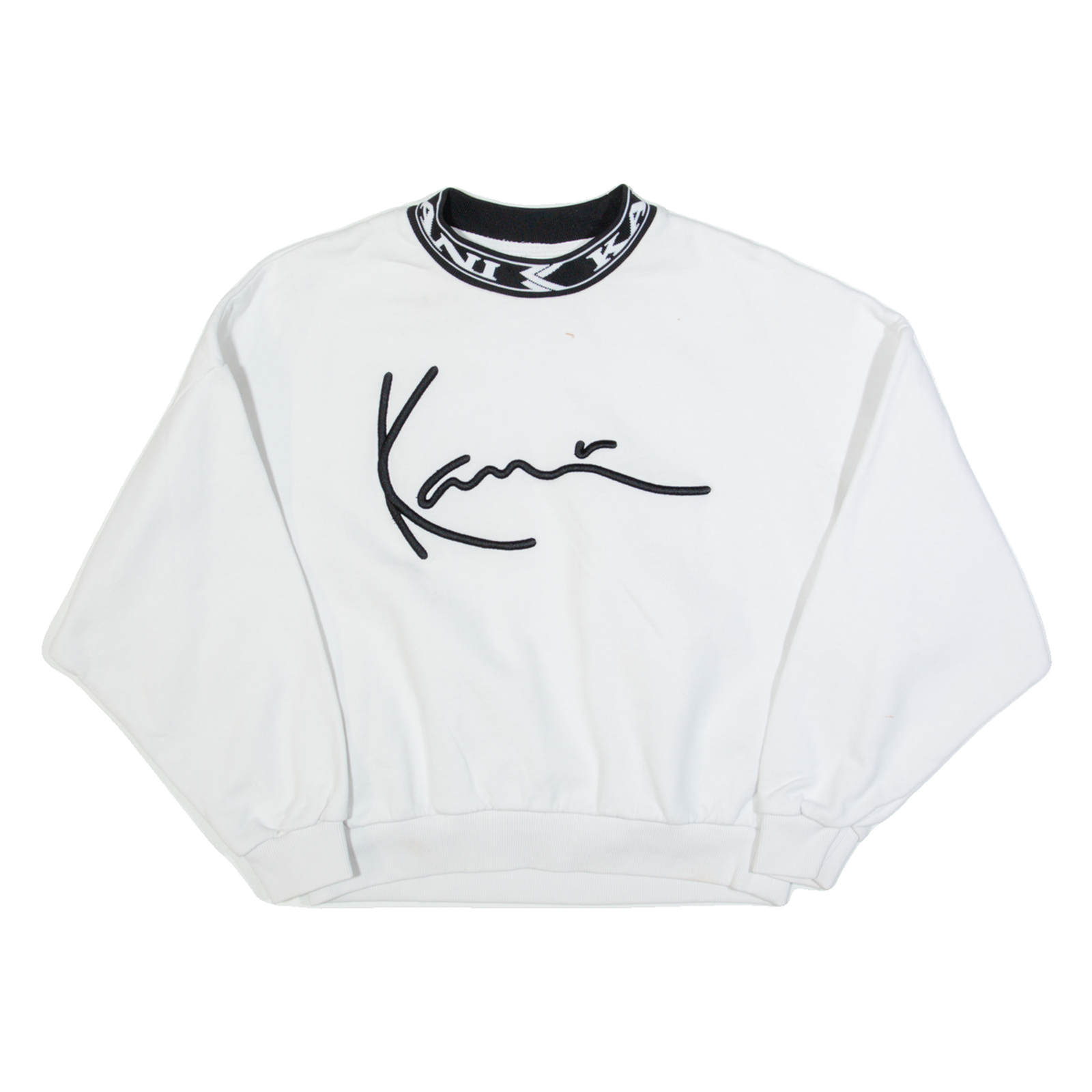 Buy KARL KANI Oversized Cropped Womens Sweatshirt White S Refurbished - $50.69 KARL KANI Oversized Cropped Womens Sweatshirt White S Refurbished - N/A refurbished available on Cerqular