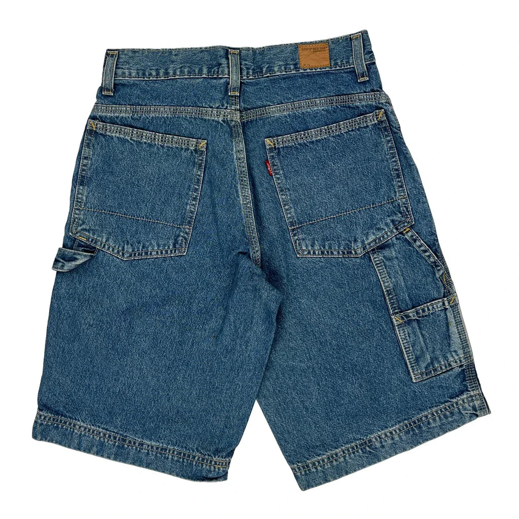 Age 14 Levis Cargo Denim Shorts - 26W 10L Blue Cotton Refurbished - Thrifted (note: this is a term often used to describe second- refurbished available on Cerqular
