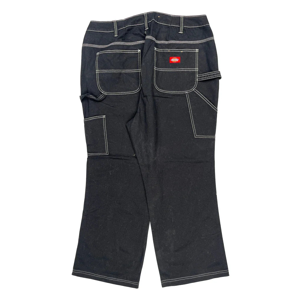 Dickies Carpenter Trousers - 36W UK 18 Black Cotton Refurbished - Thrifted (note: this is a term often used to describe second- refurbished available on Cerqular
