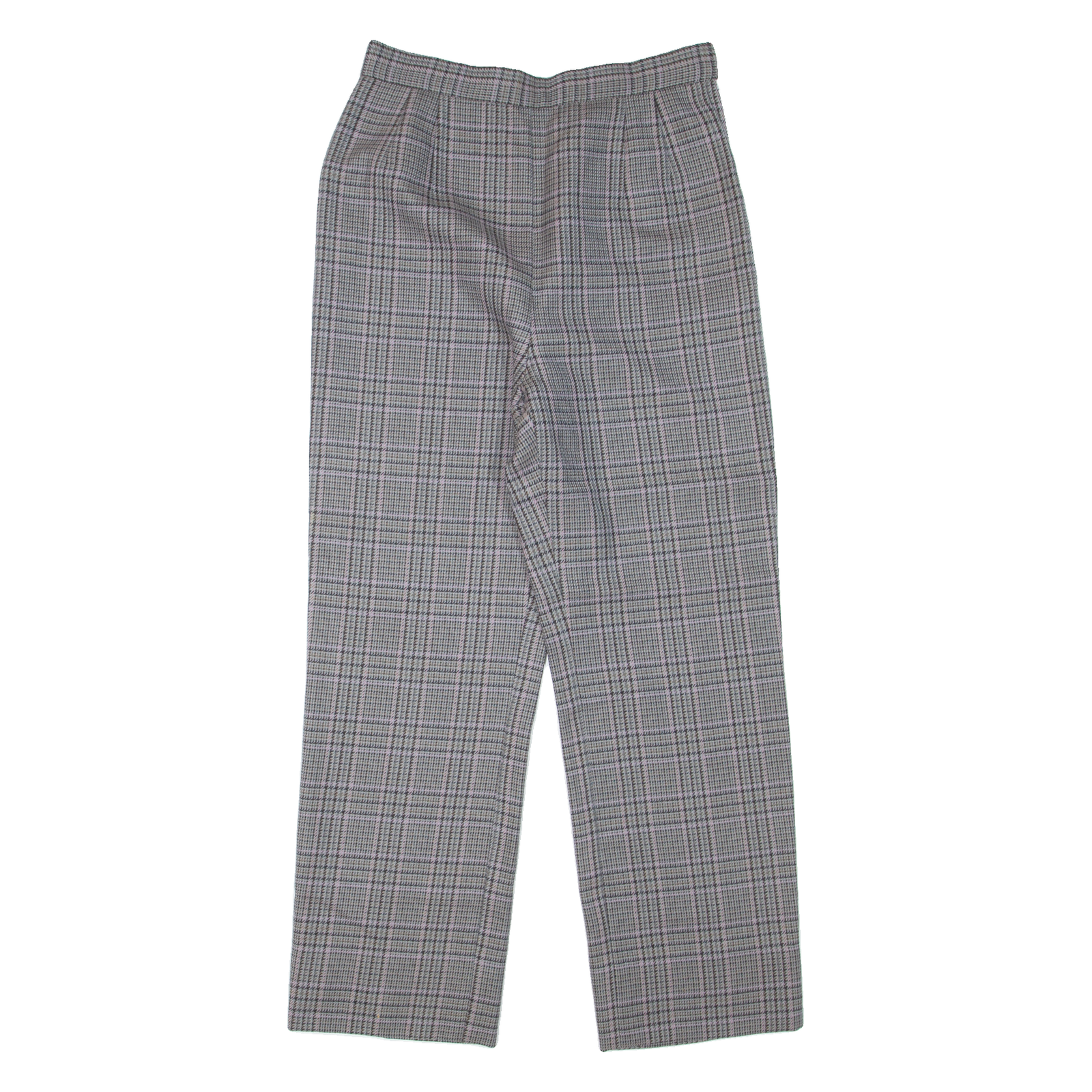Check Womens Trousers Grey Regular Straight 90s W26 L26 Refurbished - N/A refurbished available on Cerqular