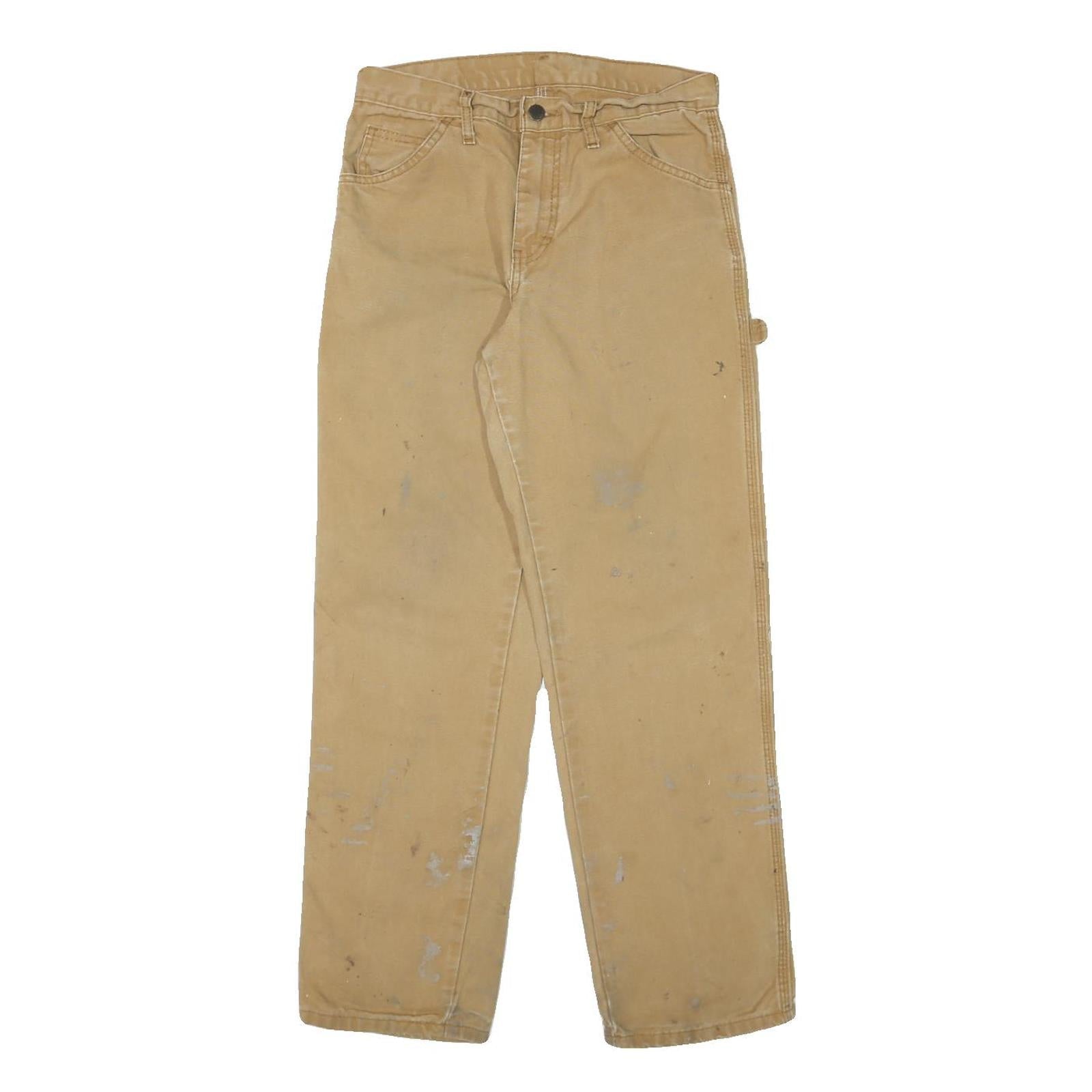 DICKIES Mens Cotton Blend Beige Regular Fit Straight Leg Trousers W28 L29 Refurbished - N/A refurbished available on Cerqular