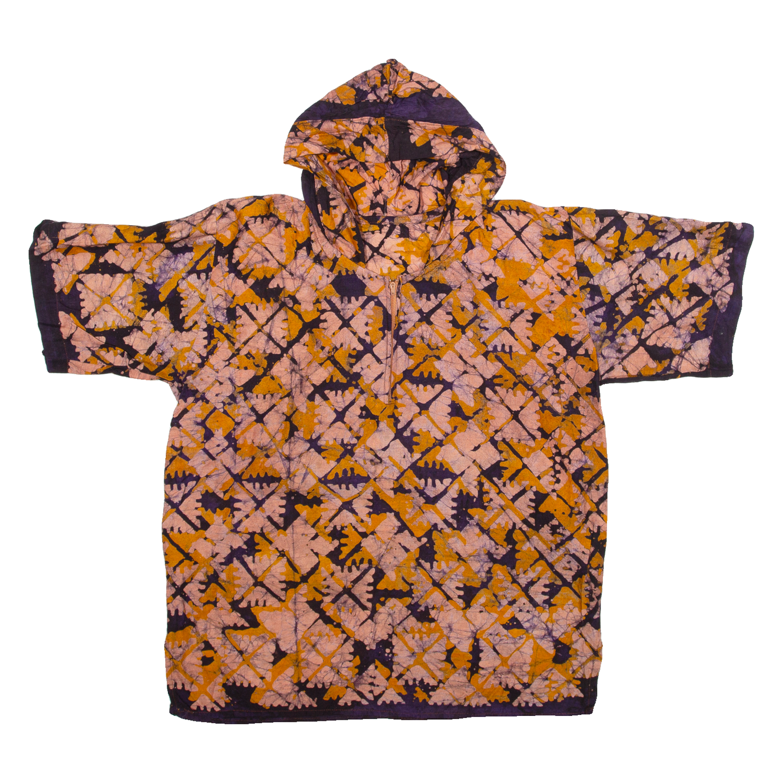 Hooded Womens Printed Shirt Yellow 1/4 Zip Crazy Pattern M Refurbished - N/A refurbished available on Cerqular