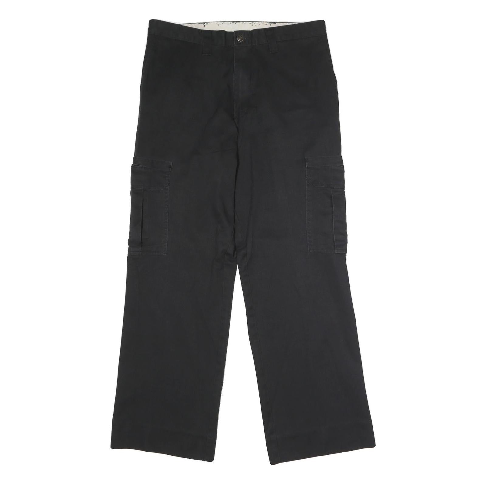 DICKIES Mens Polyester Blend Black Regular Cargo Trousers W34 L32 Workwear Zip Refurbished - N/A refurbished available on Cerqular