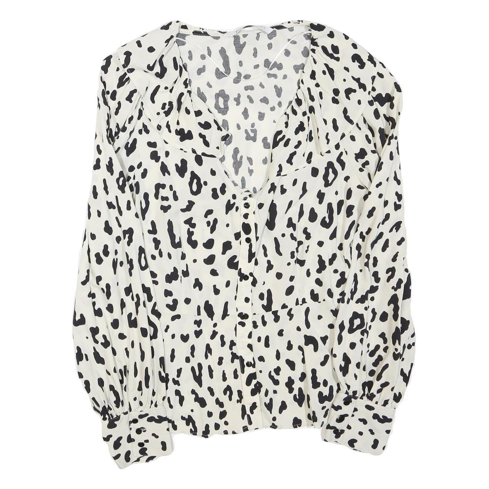 Buy ZARA Womens Cream & Black Printed Blouse Long Sleeve V-Neck S Stylish Top Refurbished - $18.19 ZARA Womens Cream & Black Printed Blouse Long Sleeve V-Neck S Stylish Top Refurbished - N/A refurbished available on Cerqular