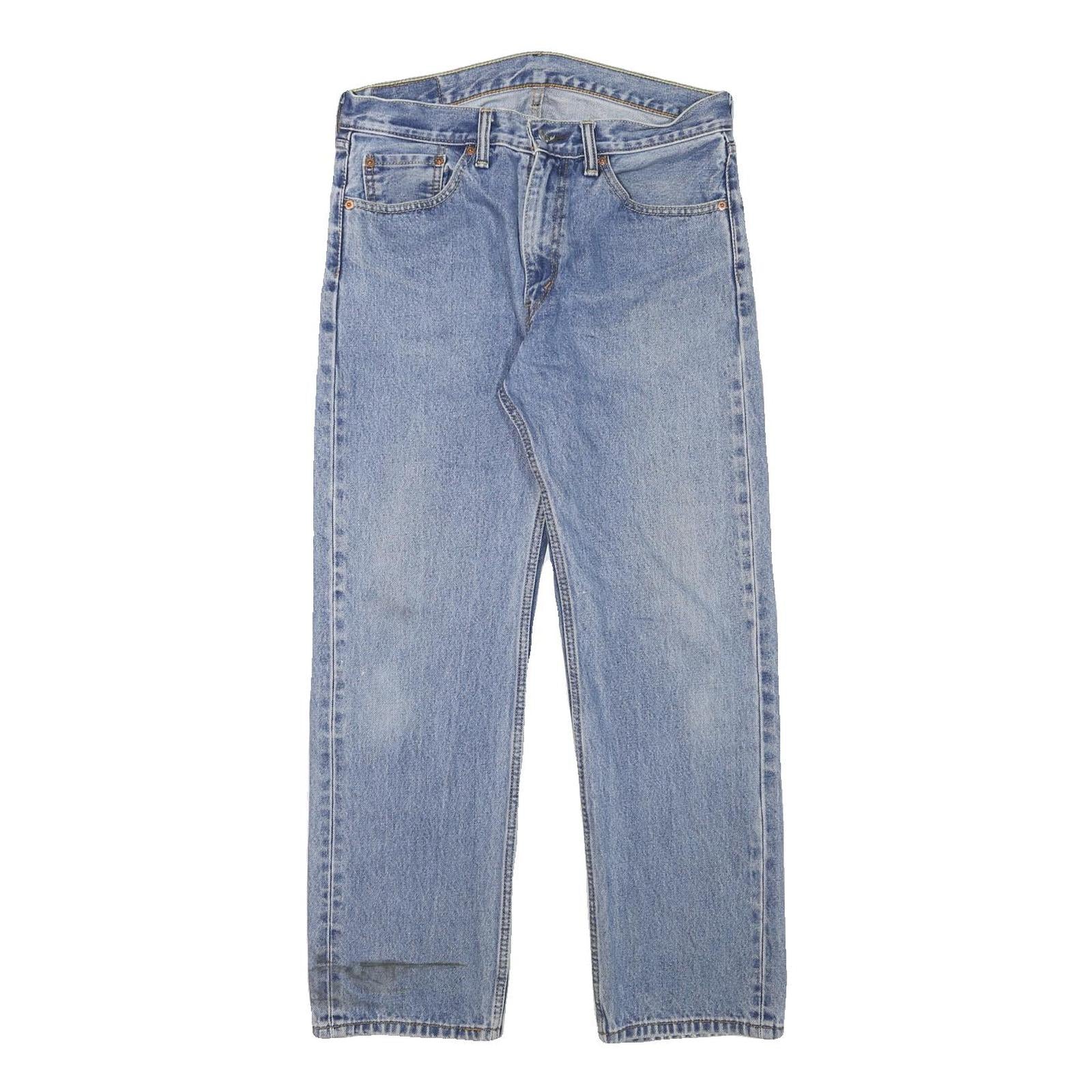LEVI'S 505 Mens Jeans Blue Regular Straight Denim Medium W32 L28 Classic Fit Refurbished - N/A refurbished available on Cerqular