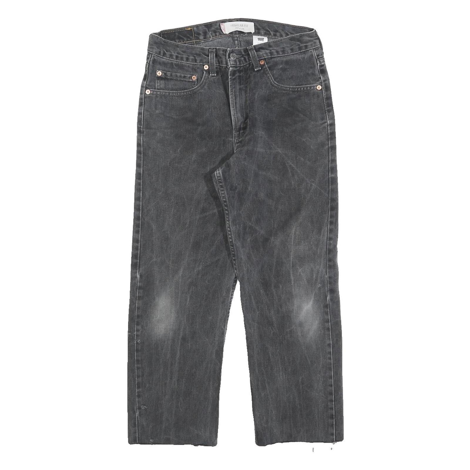 LEVI'S 505 Mens Black Regular Straight Denim Cotton Blend Dark W31 L25 Classic Refurbished - N/A refurbished available on Cerqular