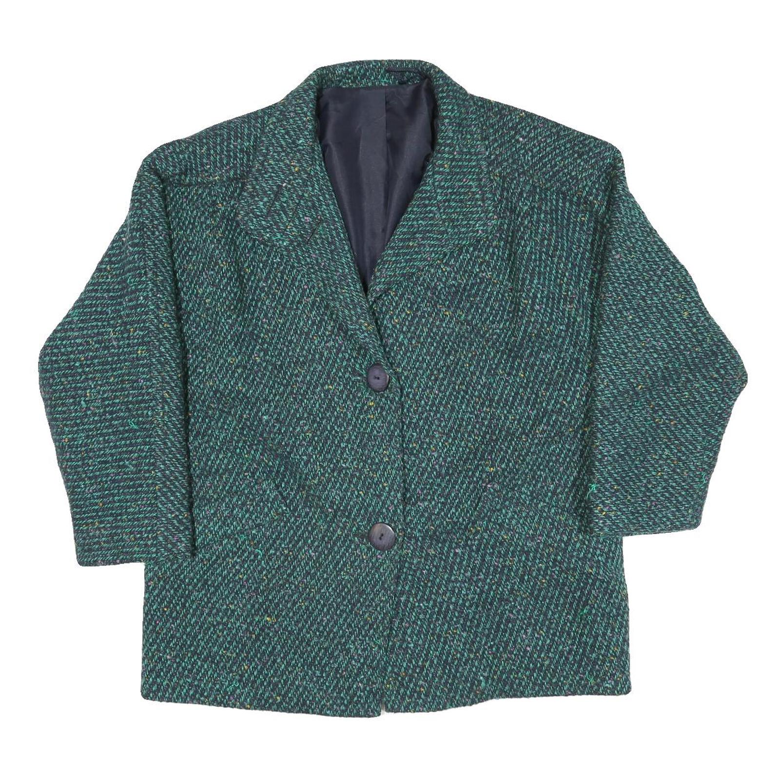 Buy Womens Green Textured Button Jacket M Polyester Blend Classic Oversized Refurbished - $48.09 Womens Green Textured Button Jacket M Polyester Blend Classic Oversized Refurbished - N/A refurbished available on Cerqular
