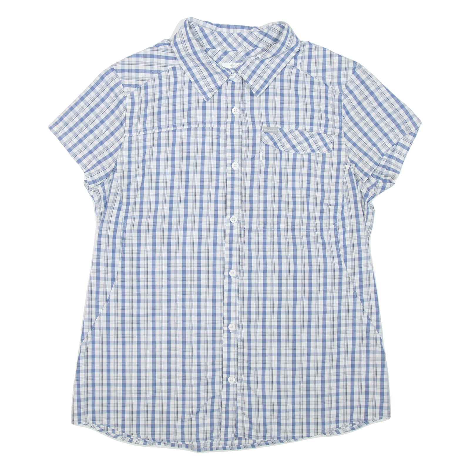 COLUMBIA Womens Shirt Blue Check L Refurbished - N/A refurbished available on Cerqular