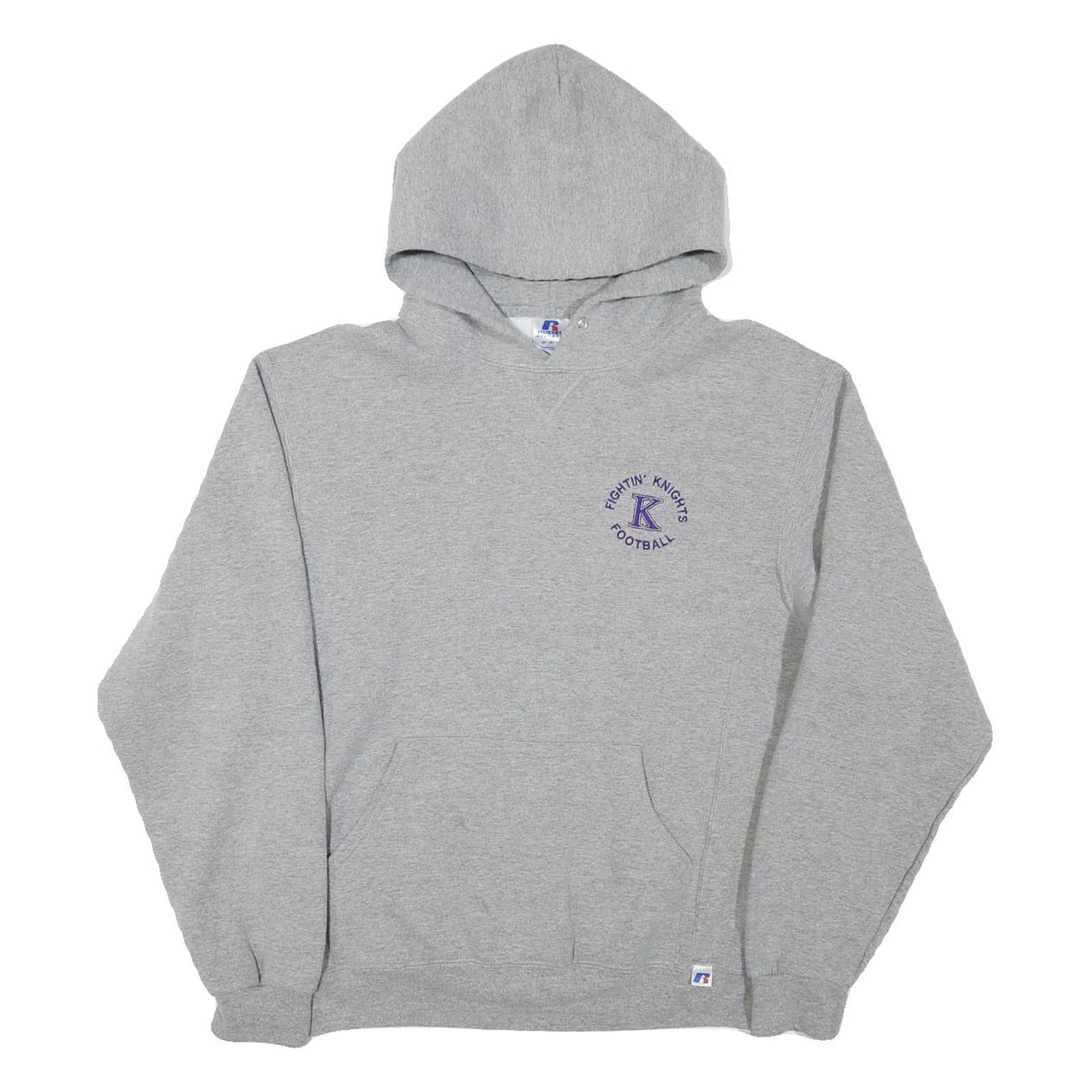 RUSSELL ATHLETIC Mens Grey Fightin Knights Football Pullover Hoodie M Cotton Refurbished - N/A refurbished available on Cerqular