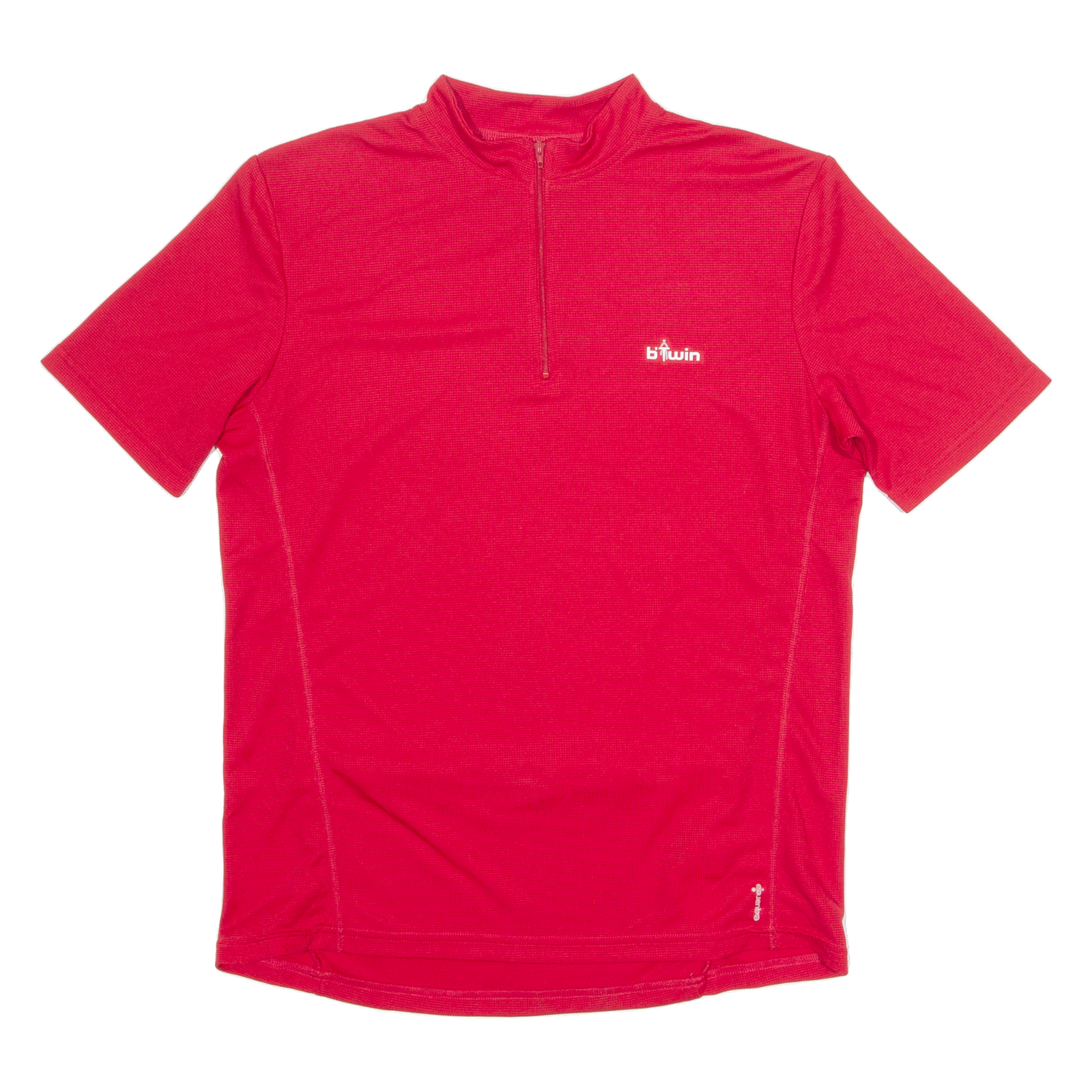 B'TWIN Cycling Mens Jersey Red 1/4 Zip L Refurbished - N/A refurbished available on Cerqular